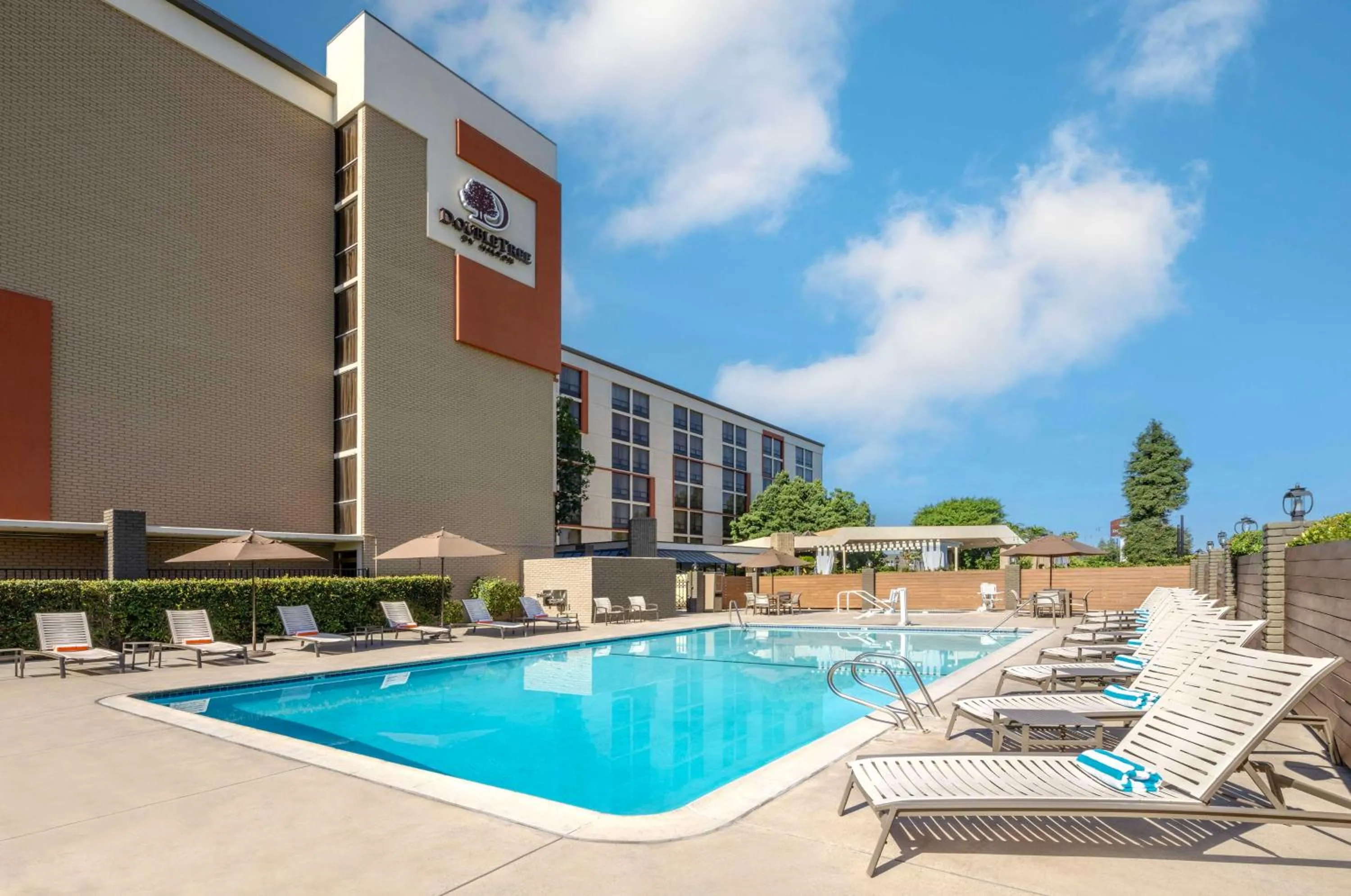 Pool view in DoubleTree by Hilton San Bernardino