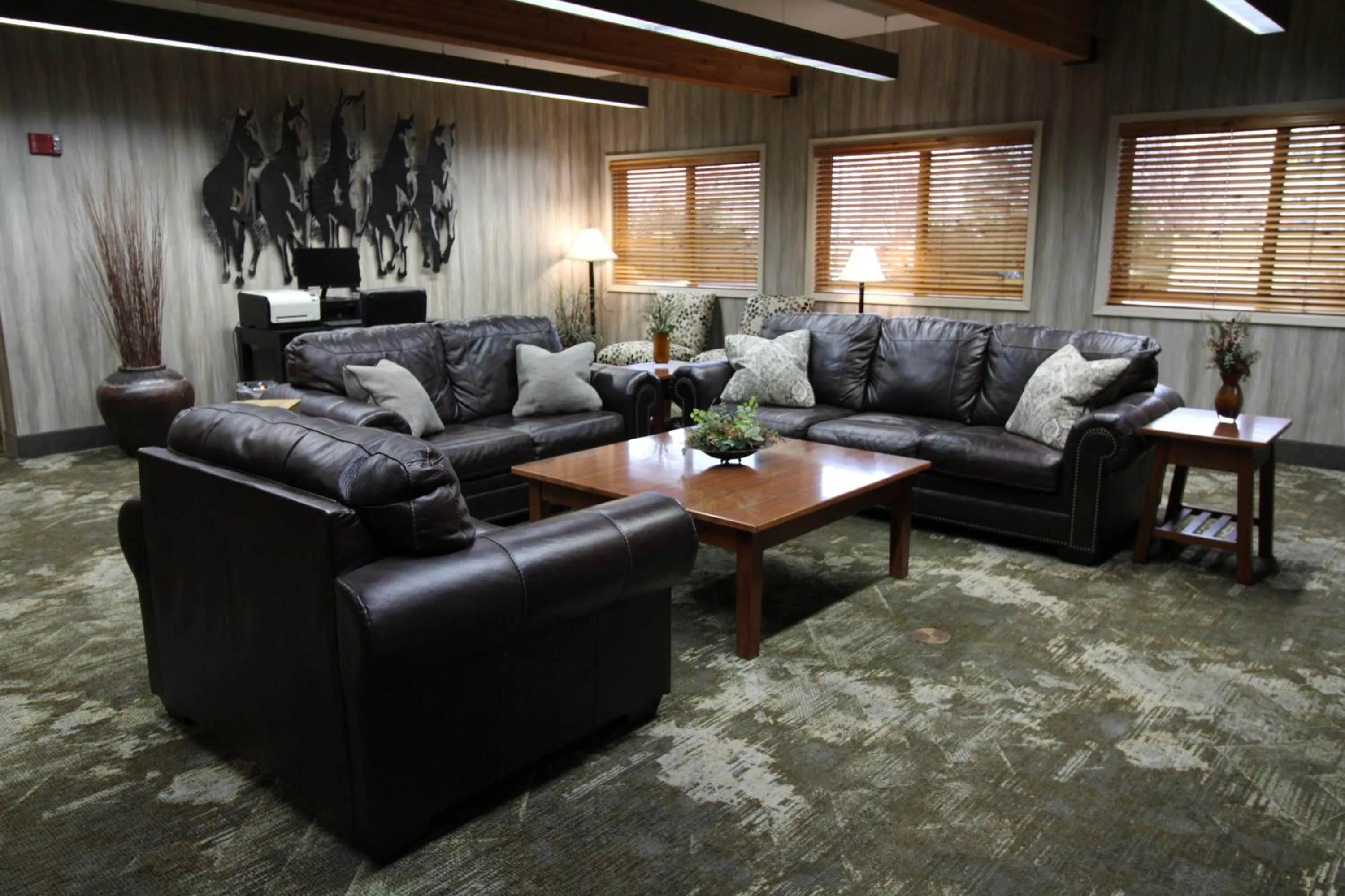 Communal lounge/ TV room in C'mon Inn Missoula