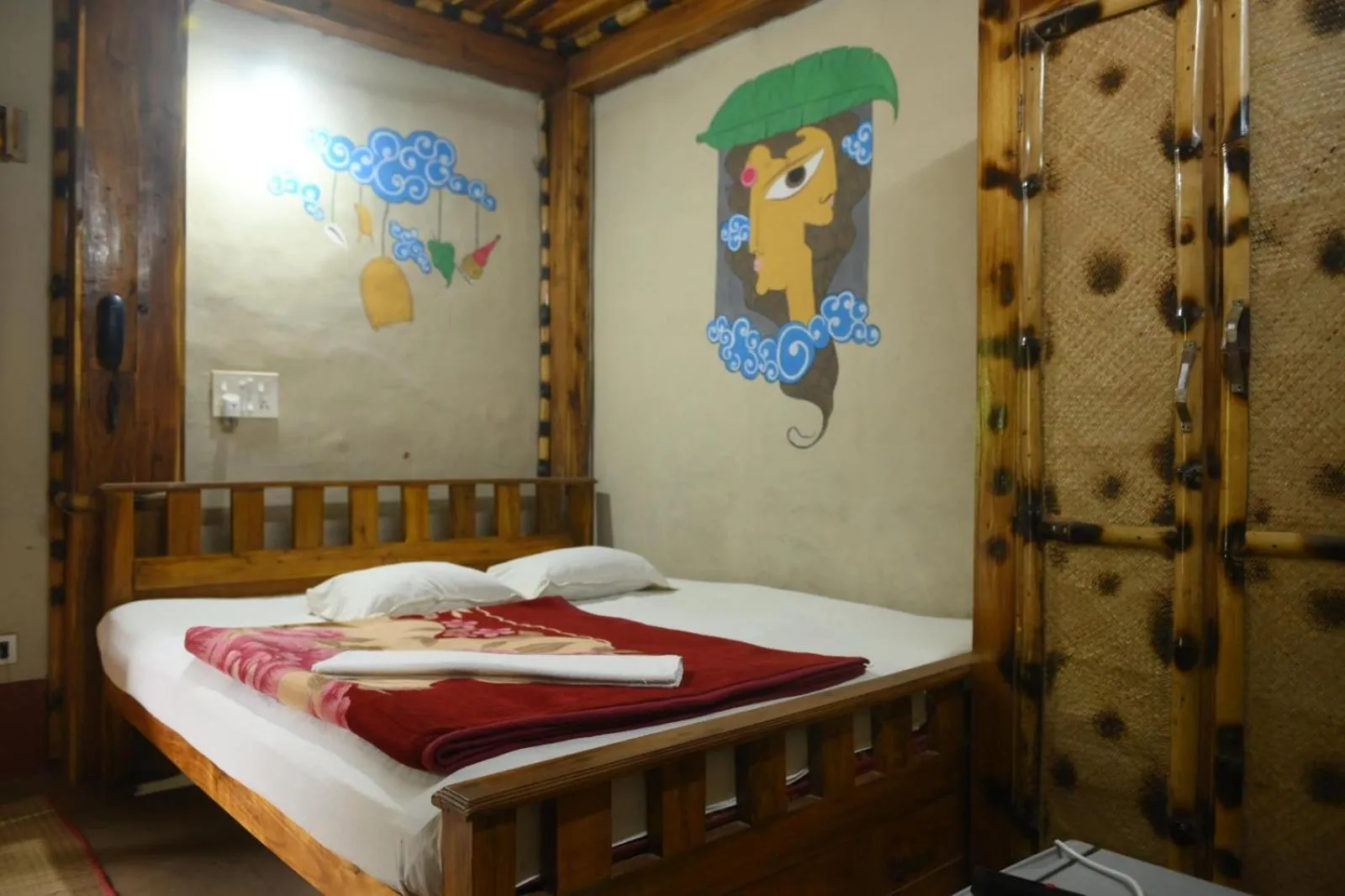 Bed in Ram Shyam Village Resort