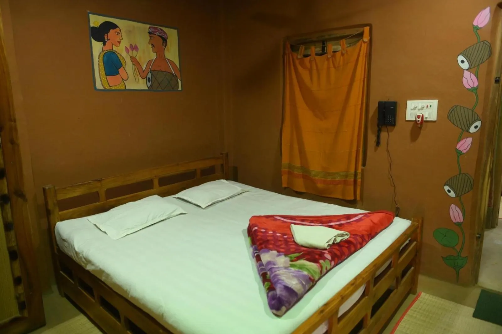 Bed in Ram Shyam Village Resort