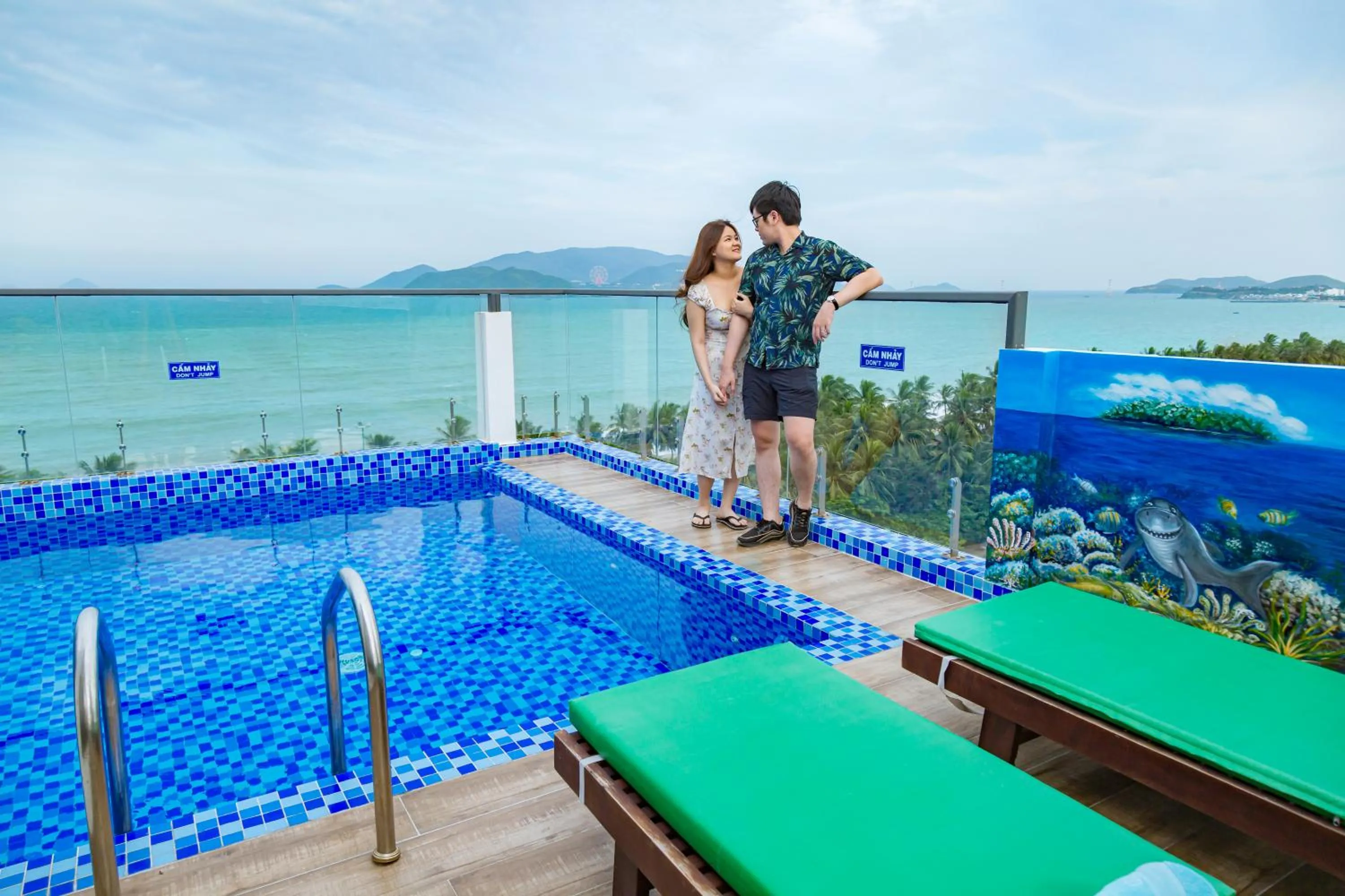 Pool view in Azura Gold Hotel & Apartment