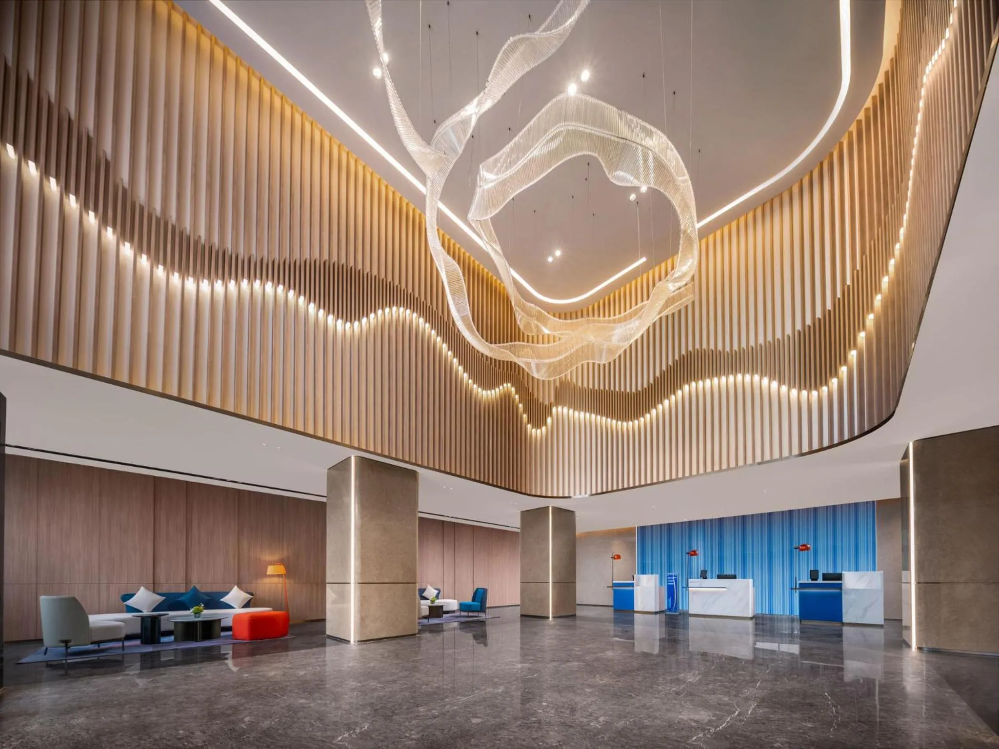 Property building in Holiday Inn Express Nanjing Jiangbei Wonhall Mall