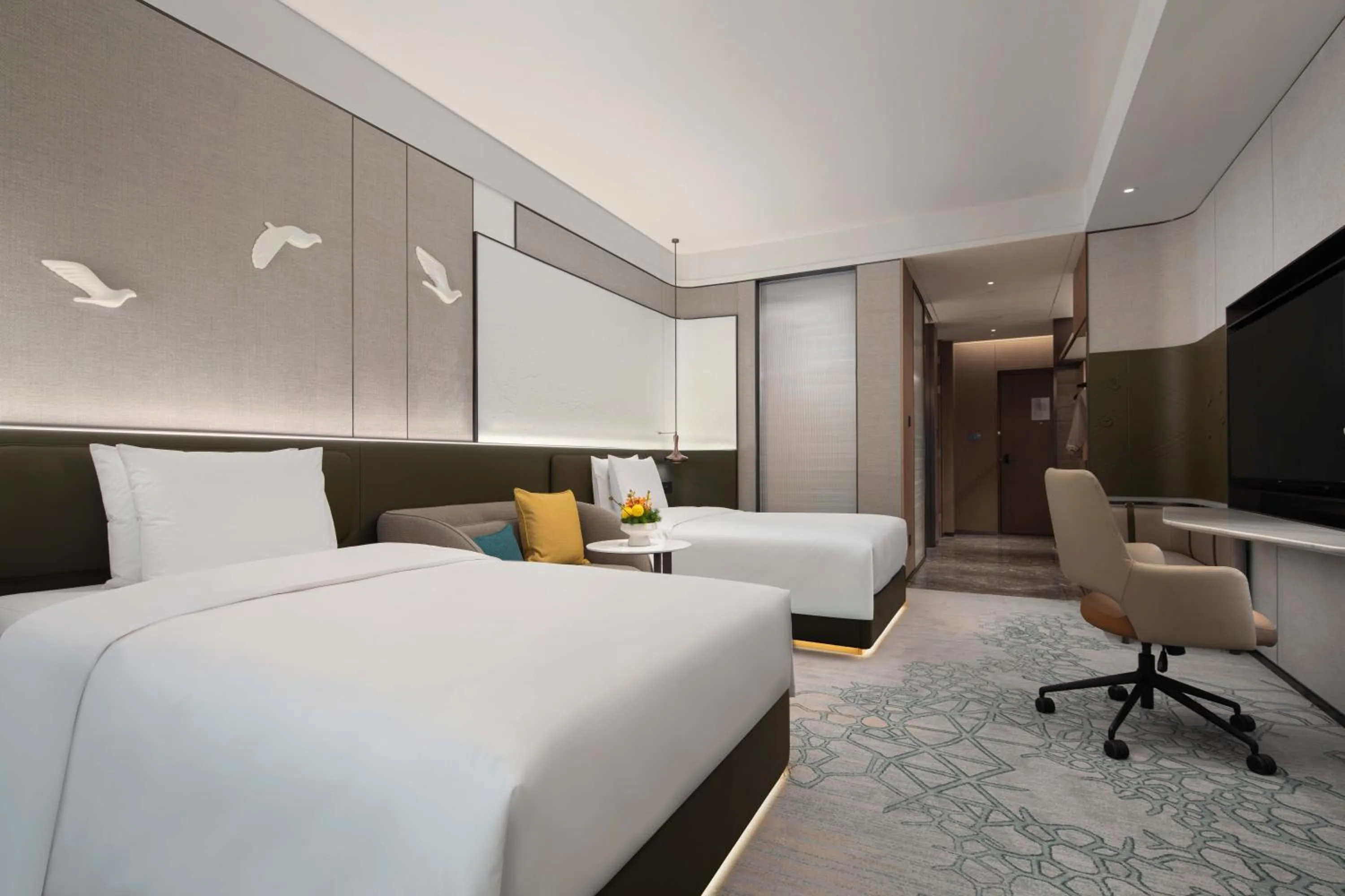 Bed in Crowne Plaza Jinan Runhua by IHG
