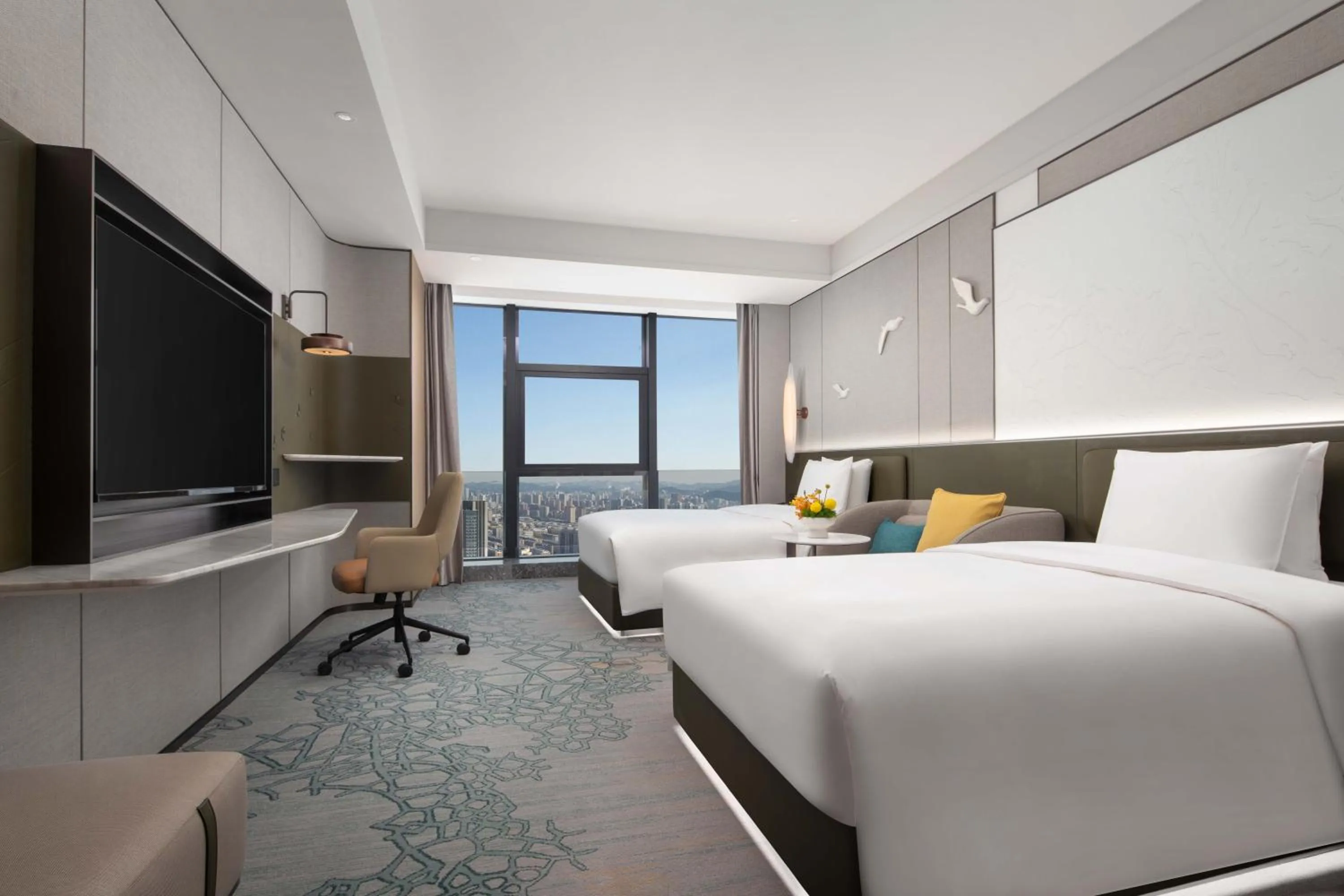 Bed in Crowne Plaza Jinan Runhua by IHG