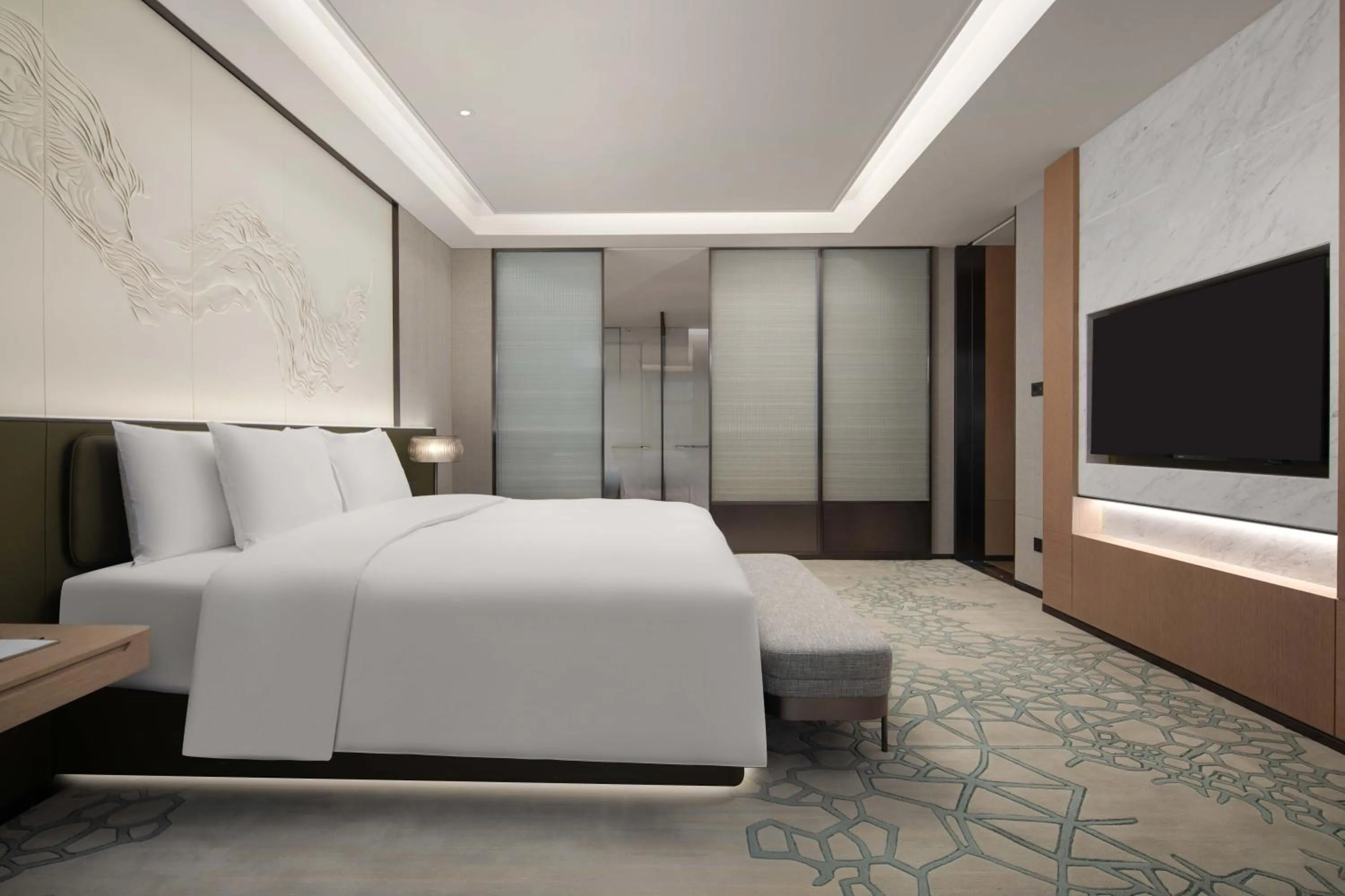 Bed in Crowne Plaza Jinan Runhua by IHG