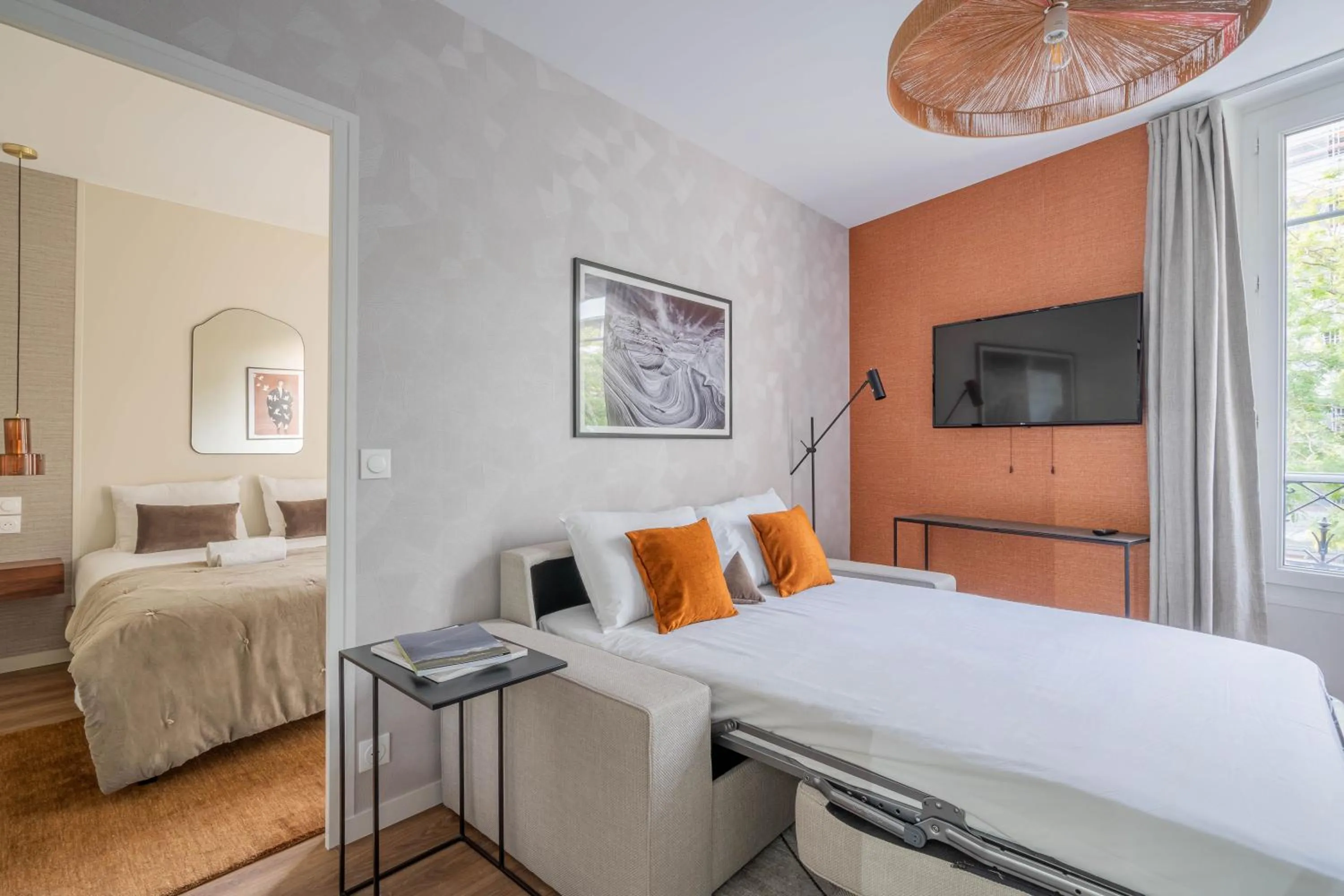 Bedroom, Bed in Résidence Le Belleville