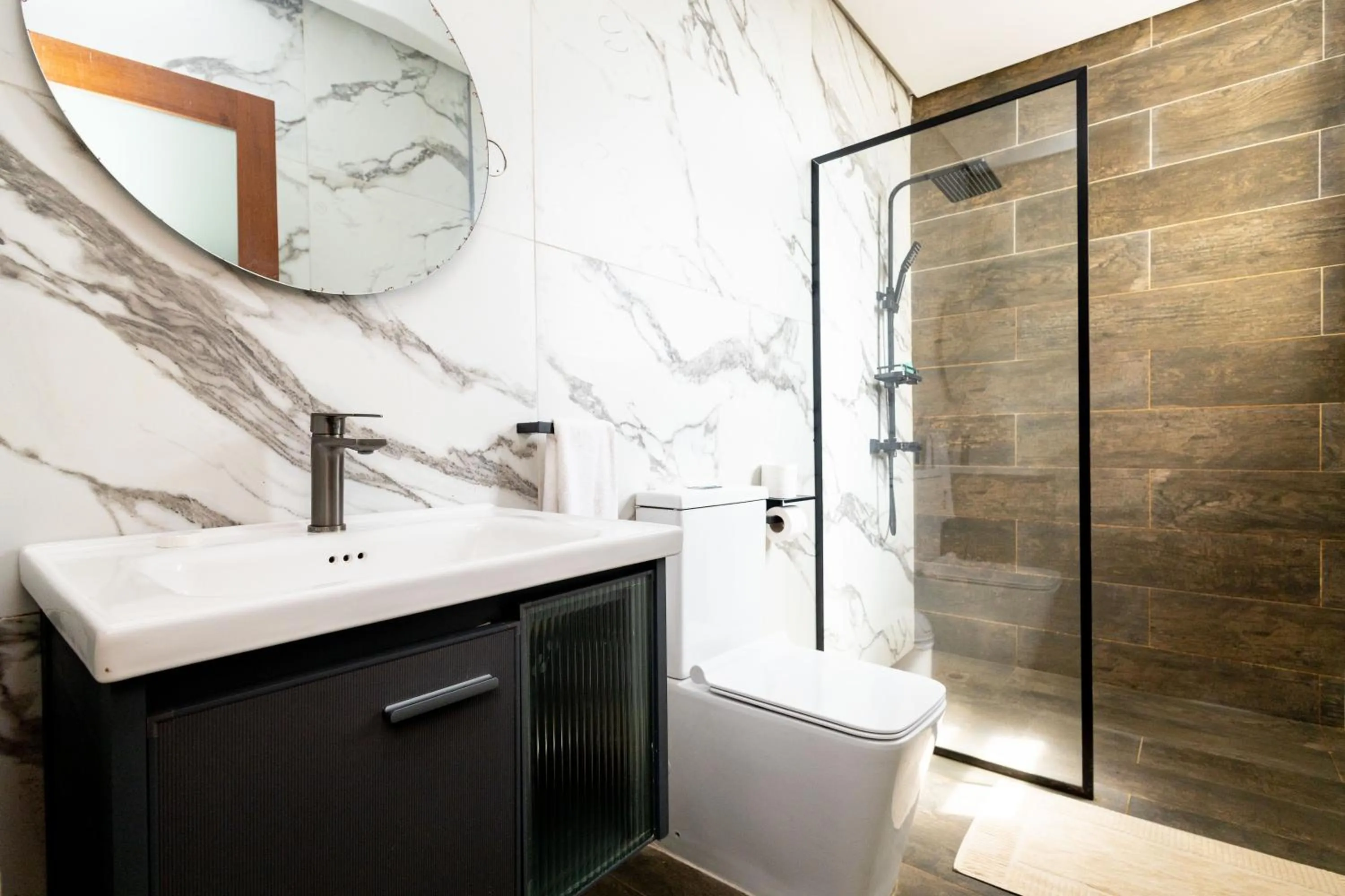 Shower in Serenity Residences & Spa - Kokrobite Beach