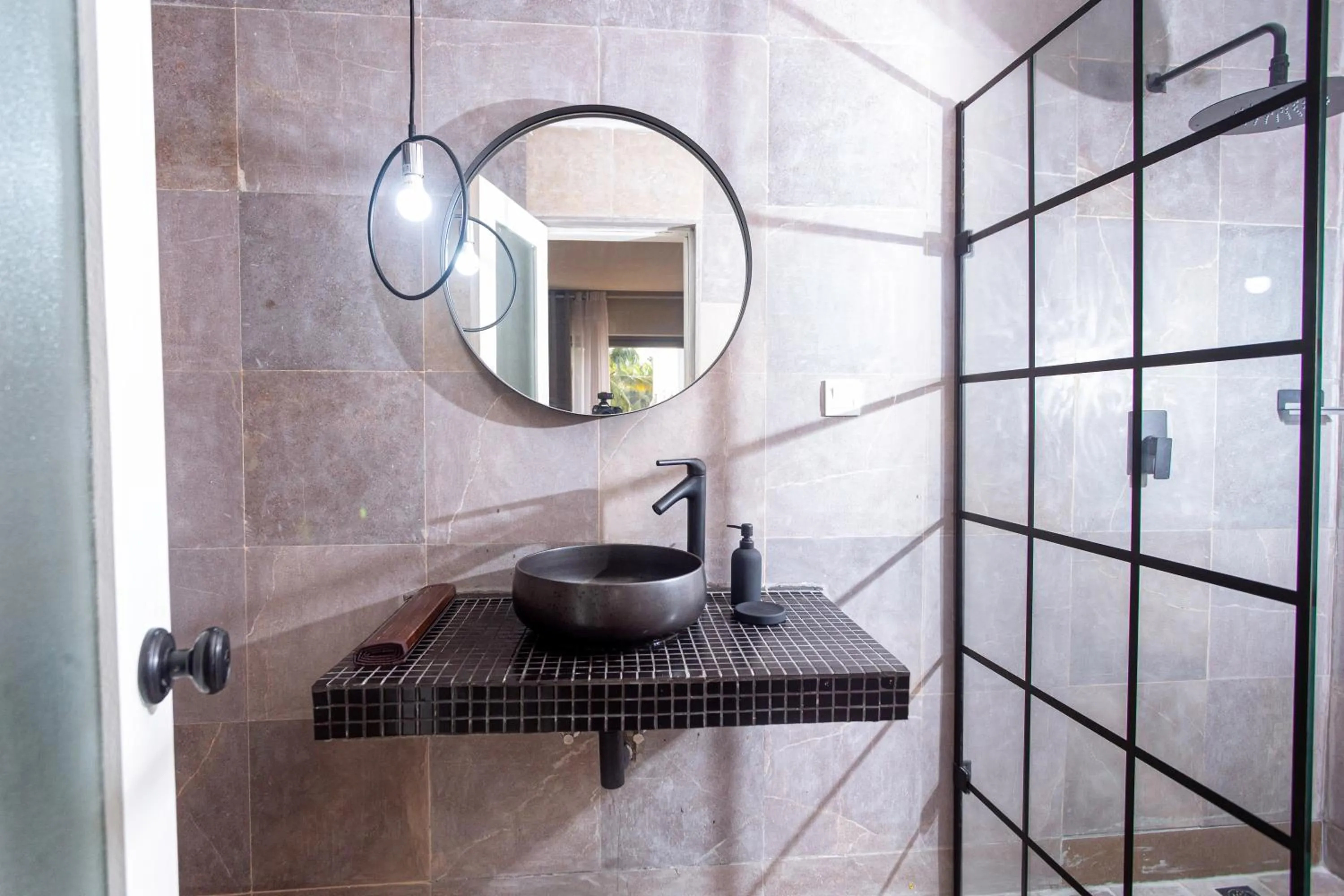 Shower in Serenity Residences & Spa - Kokrobite Beach