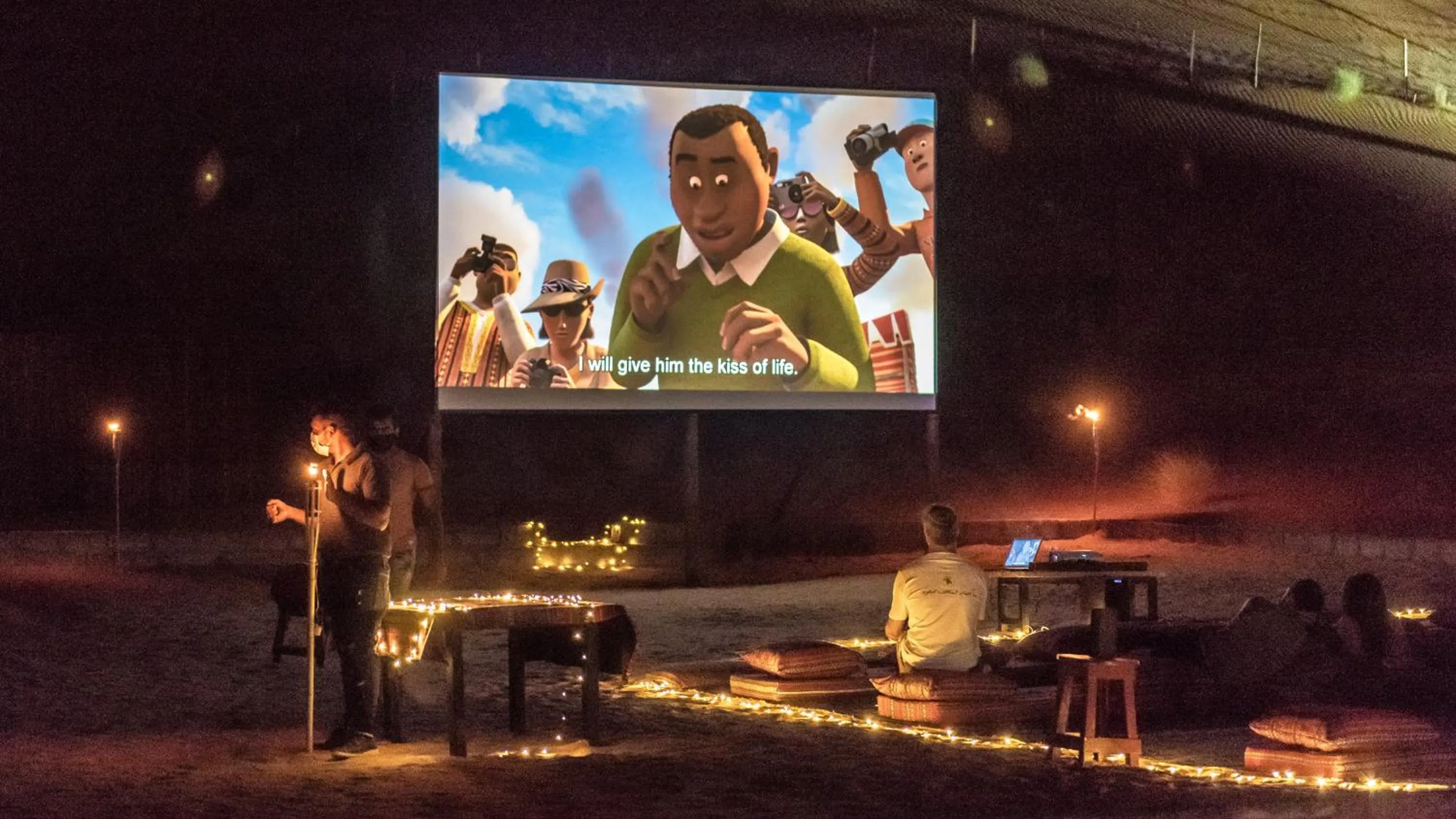 Evening entertainment in Sama al Wasil Desert Camp