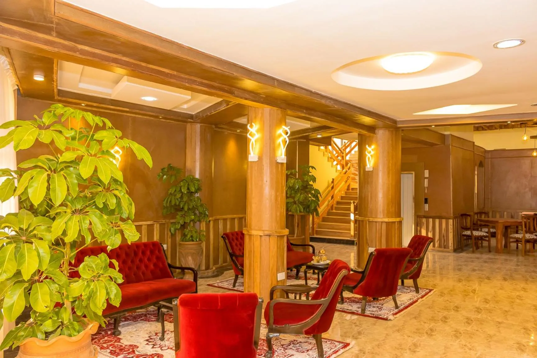 Seating area in The Glacier Hotel Nanyuki