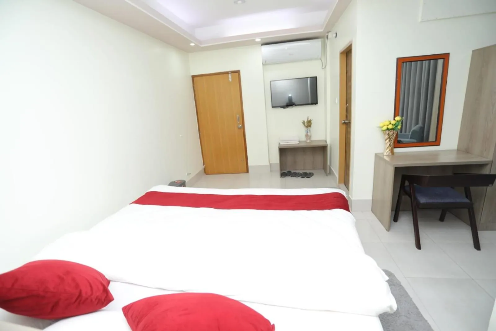 Bed in Wood Burn Hotel