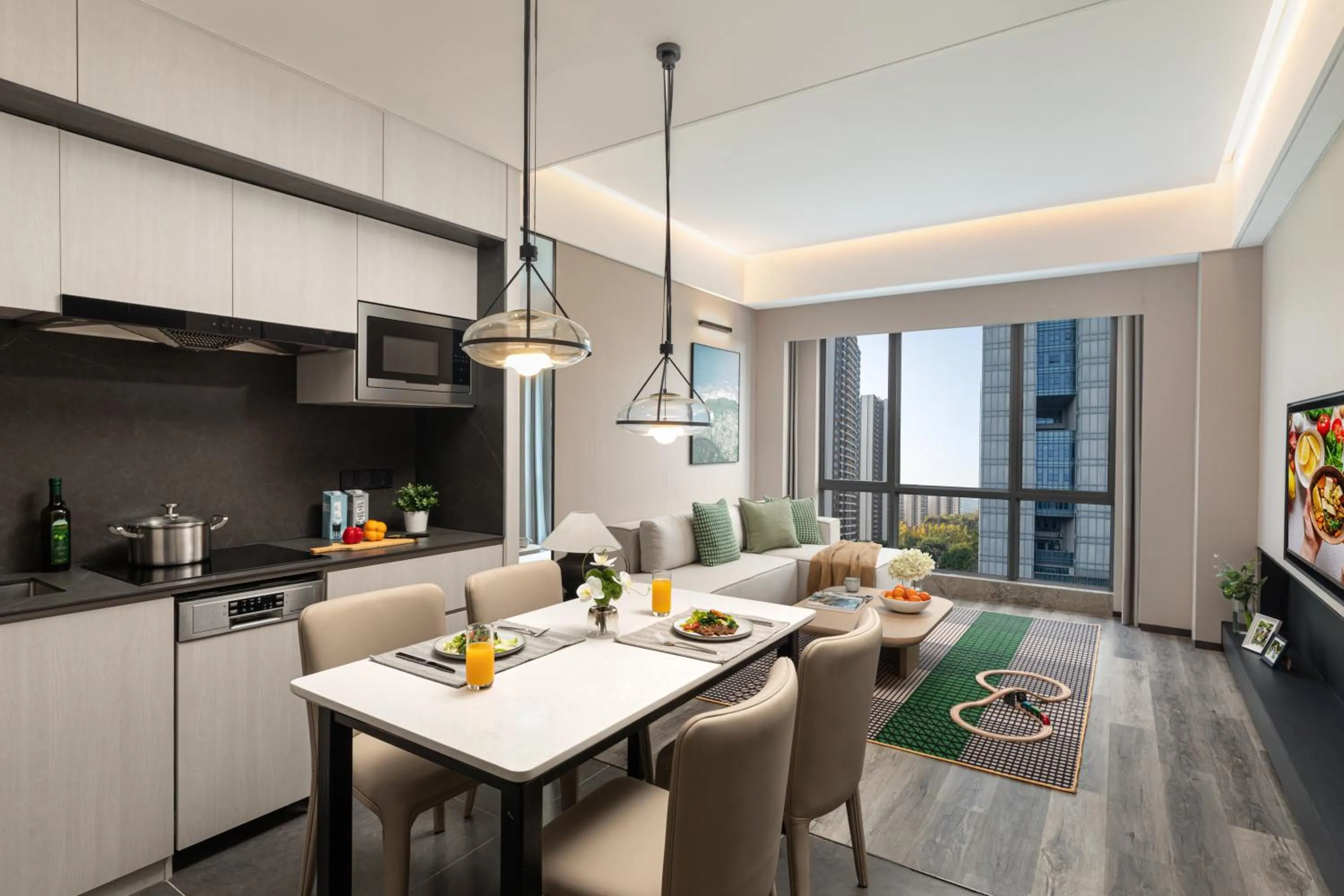 Kitchen or kitchenette in Somerset Chayuan Chongqing