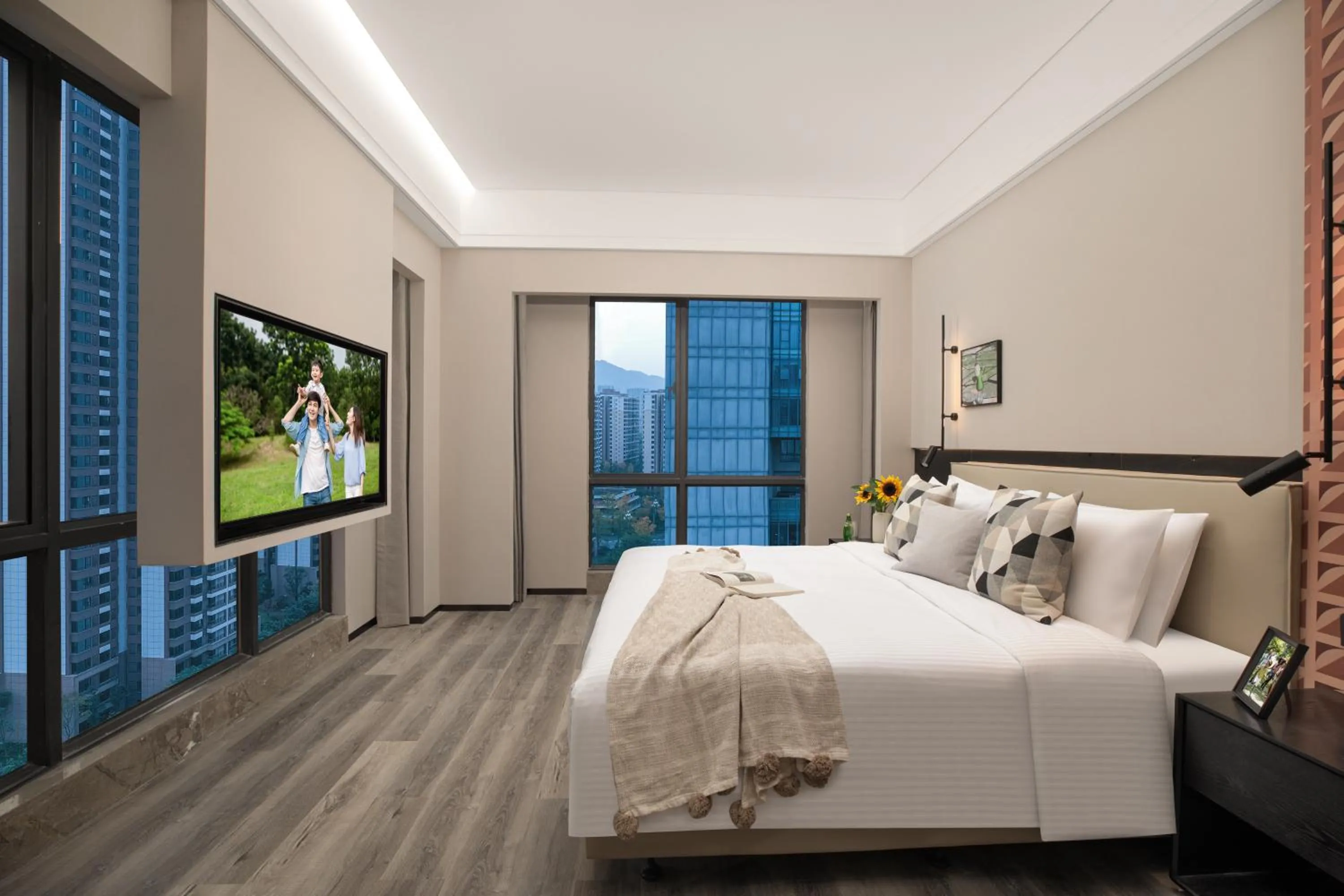 TV and multimedia, Bed in Somerset Chayuan Chongqing
