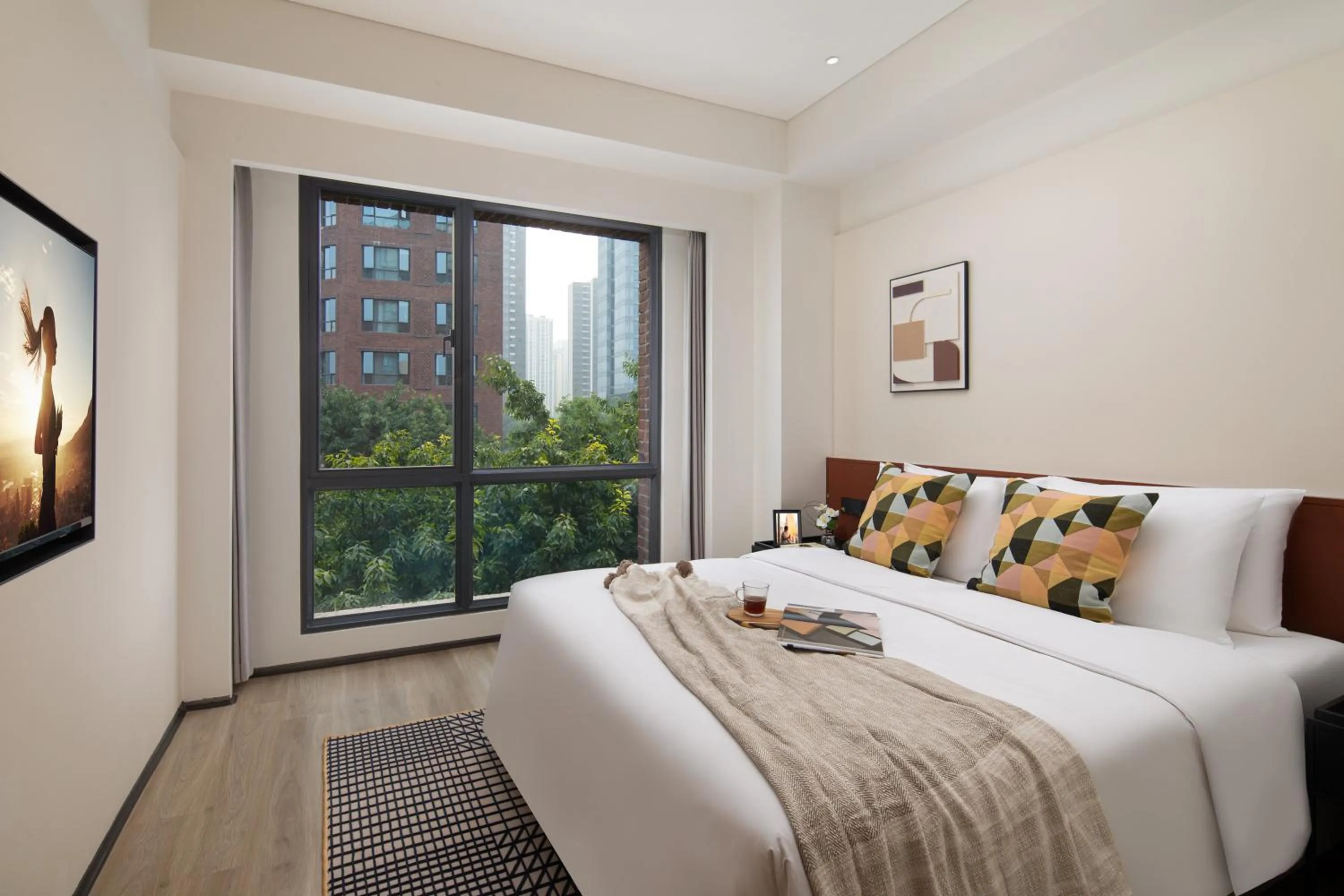 TV and multimedia, Bed in Citadines Connect Chayuan Chongqing