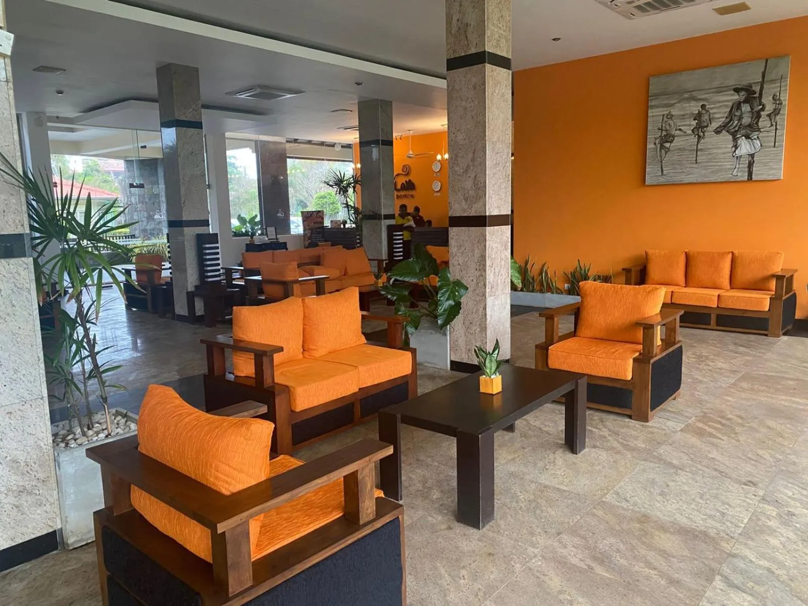 Seating area in Laya Beach