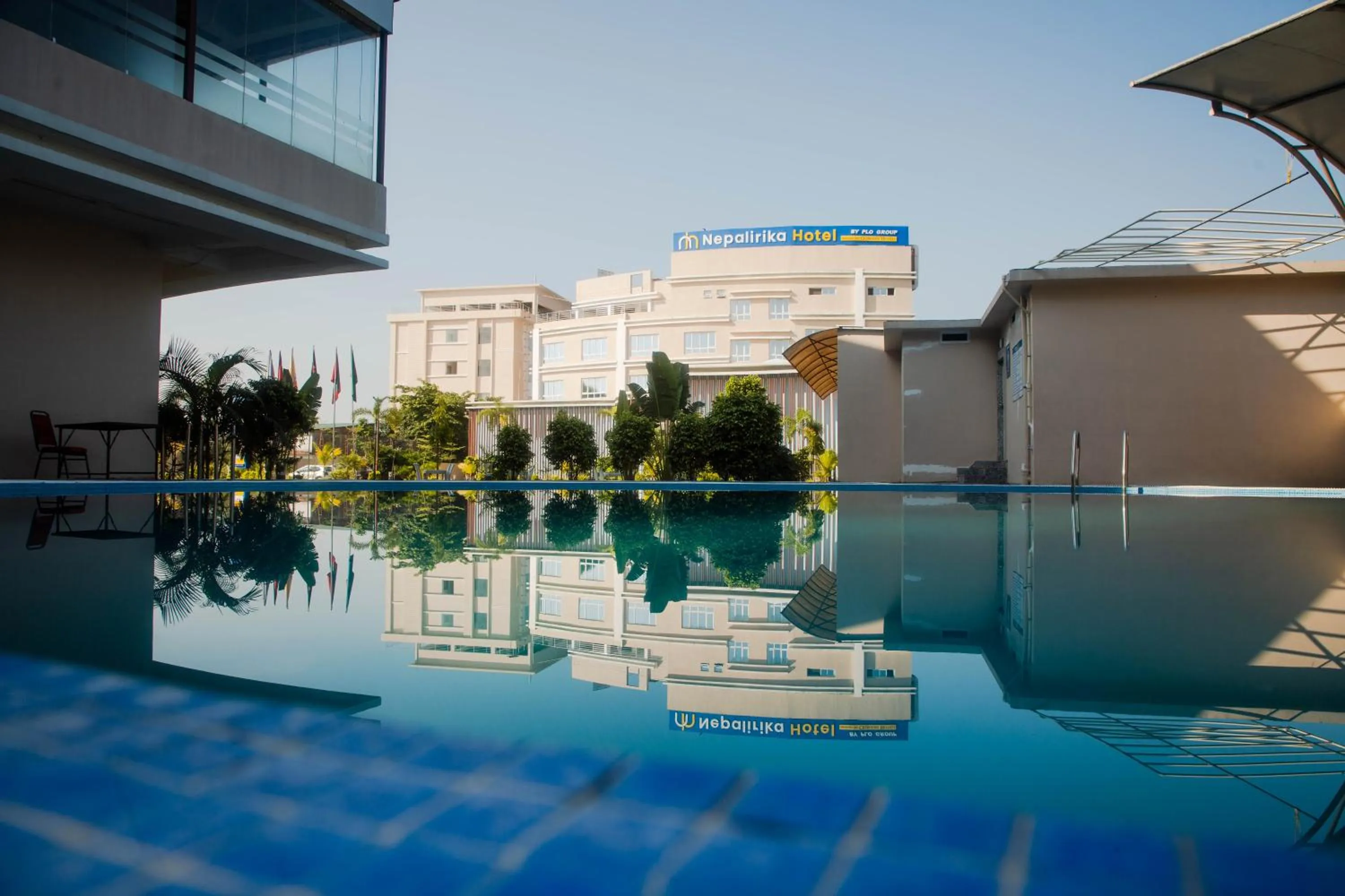 Swimming pool in Nepalirika Hotel Biratchowk