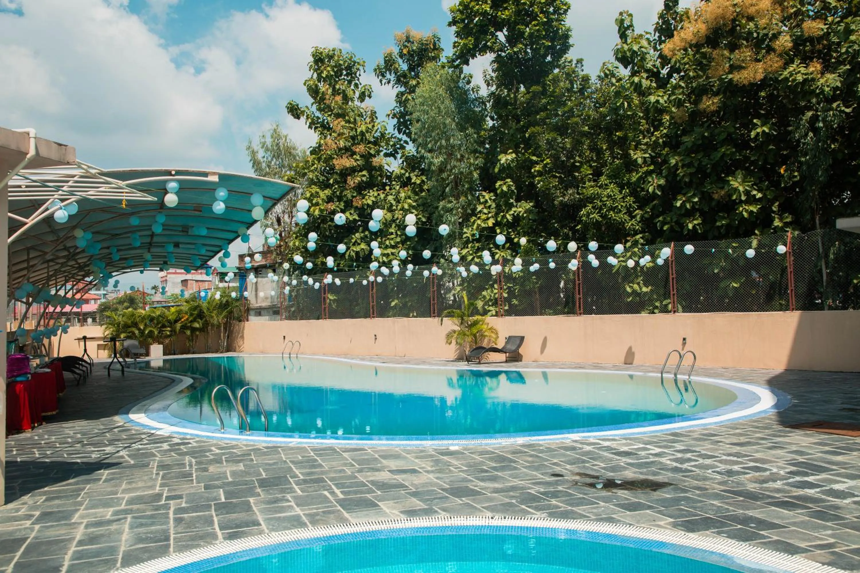 Swimming pool in Nepalirika Hotel Biratchowk