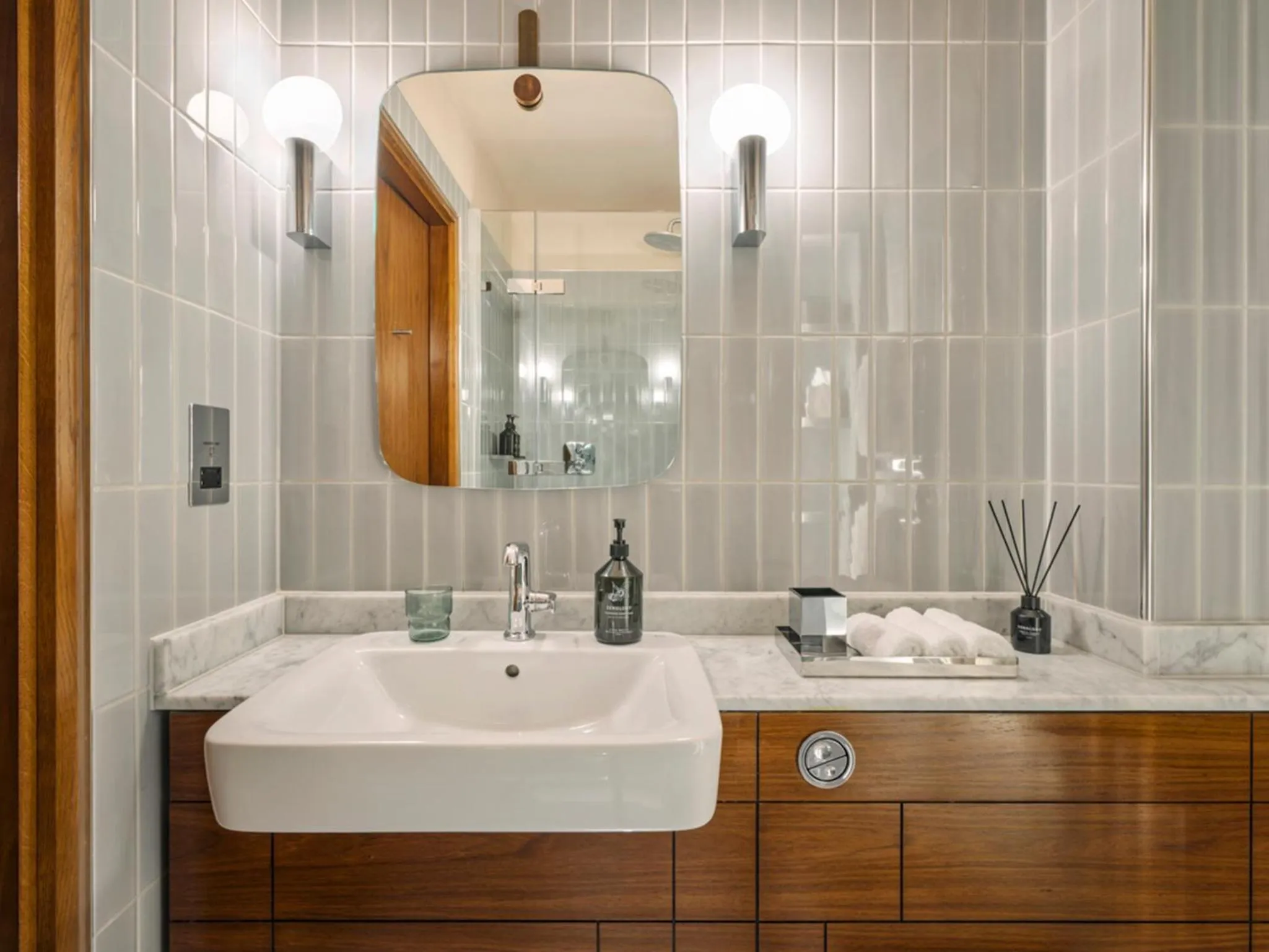 Bathroom in Sir Devonshire Square Hotel, part of Sircle Collection