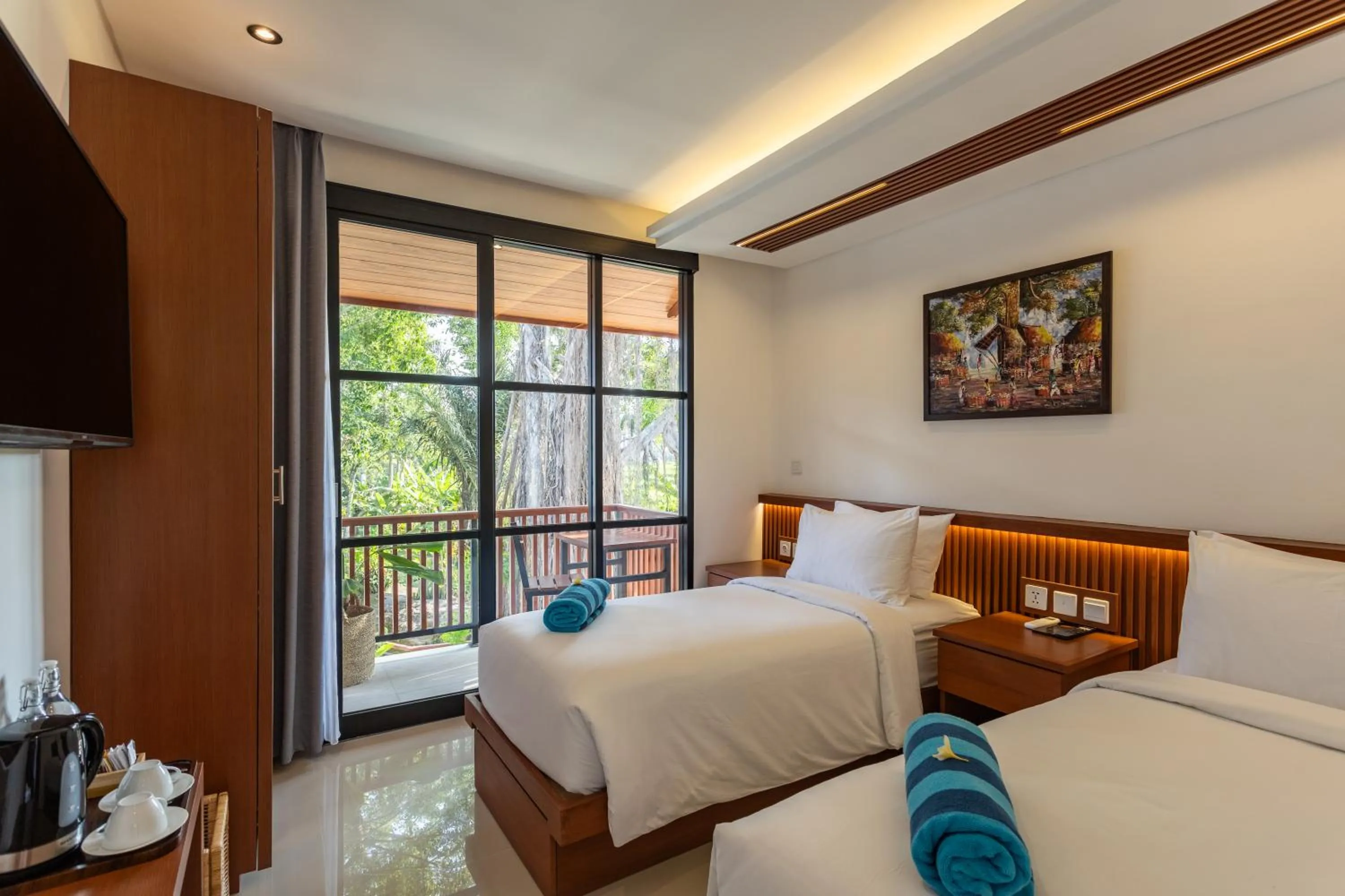 Balcony/Terrace, Bed in Paripadi Studio Canggu