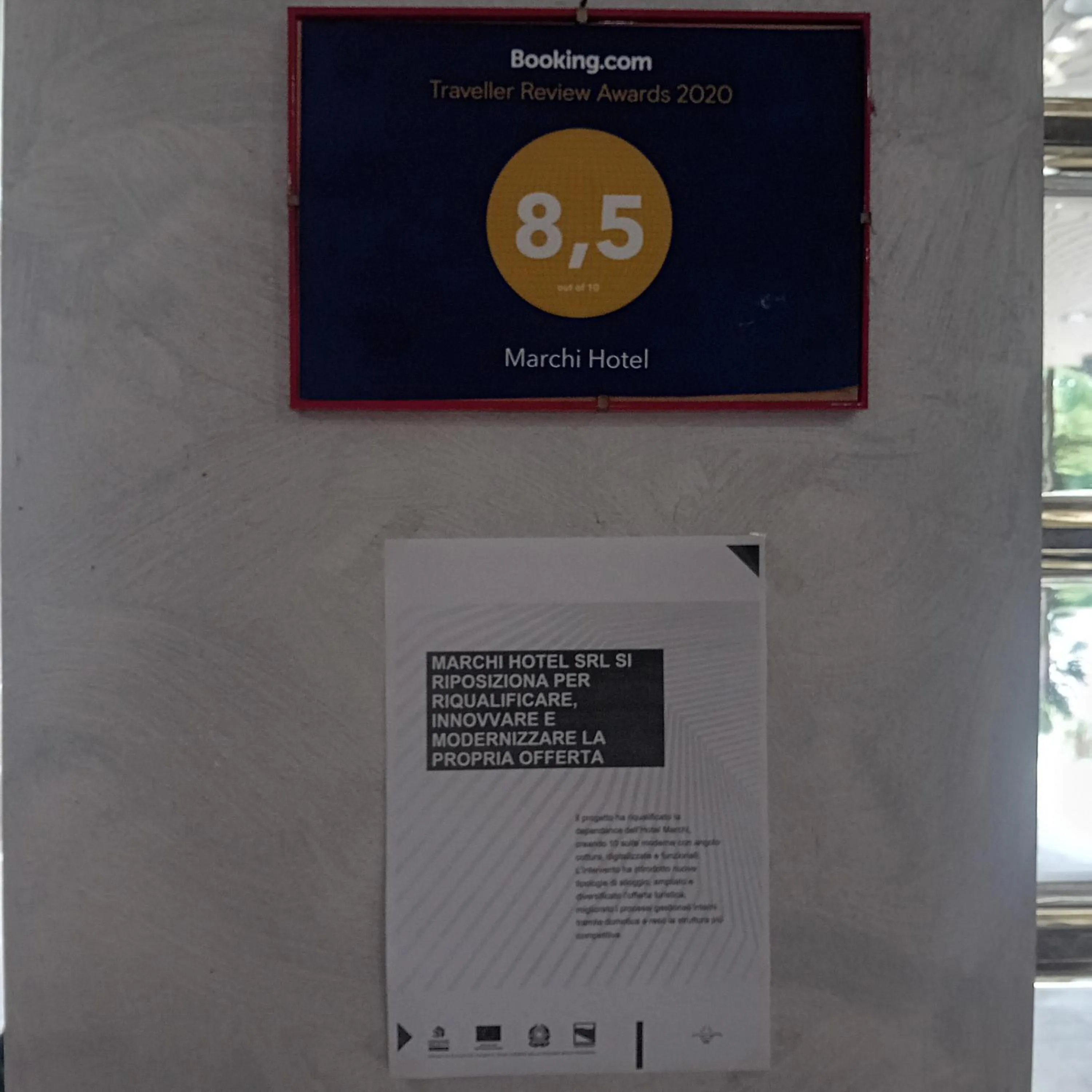 Certificate/Award in Marchi Hotel