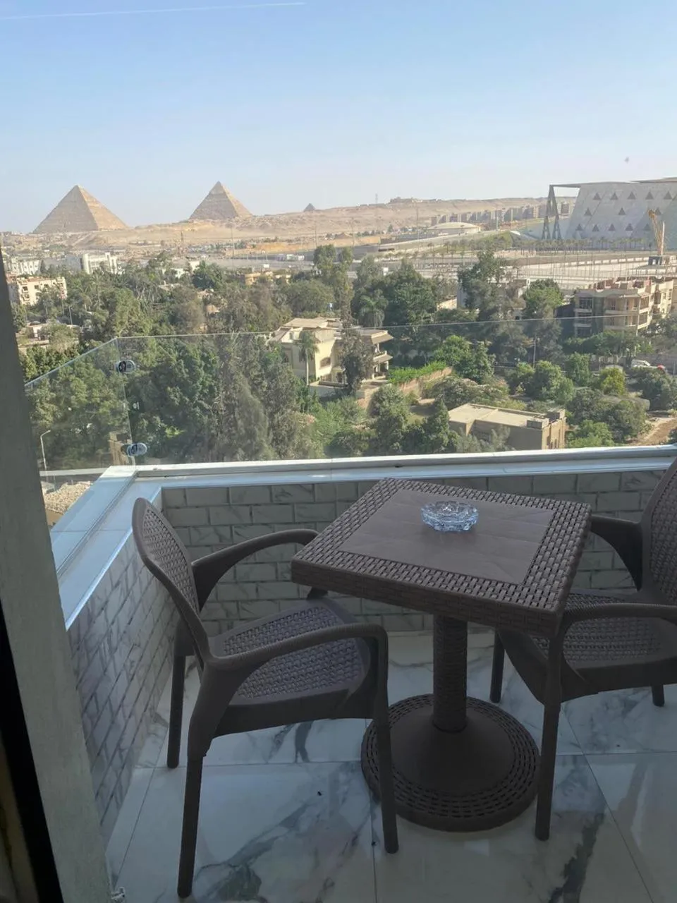 Mountain view in pyramids grand museum inn