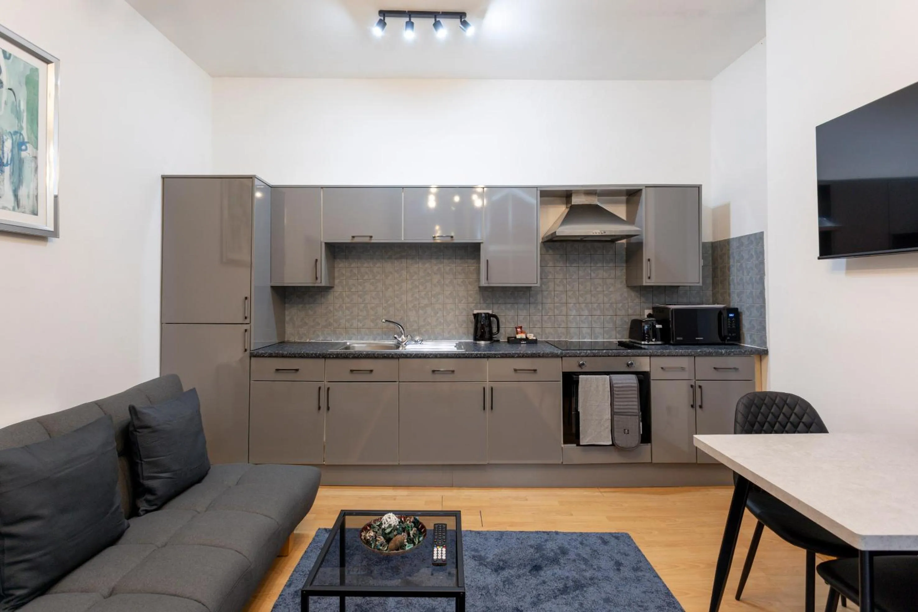 Kitchen or kitchenette in Oxford Row Apartments, Leeds City Centre