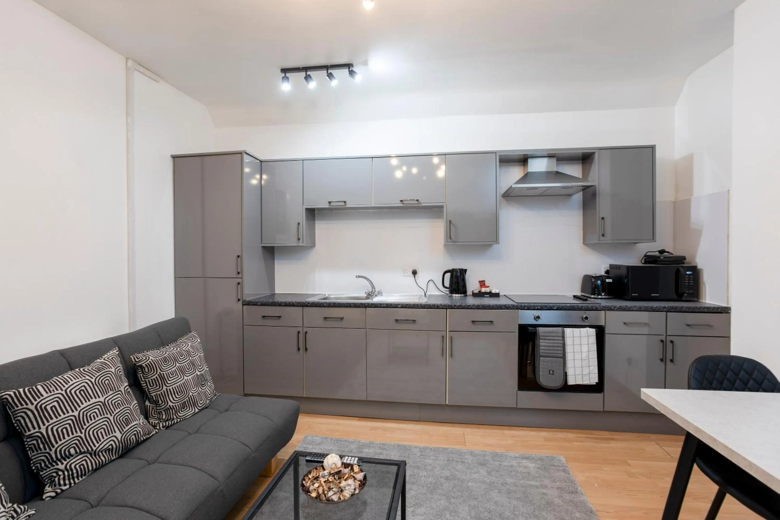 Kitchen or kitchenette in Oxford Row Apartments, Leeds City Centre