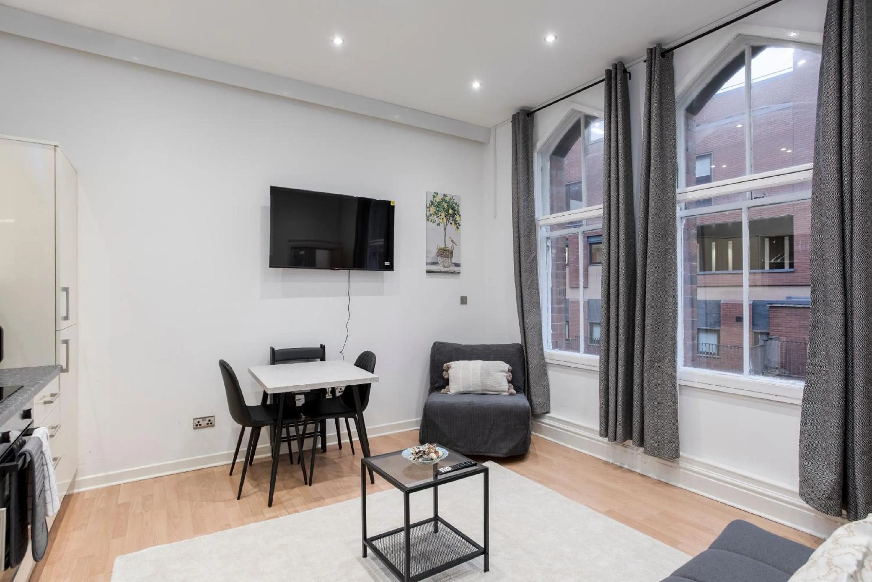 Living room in Oxford Row Apartments, Leeds City Centre