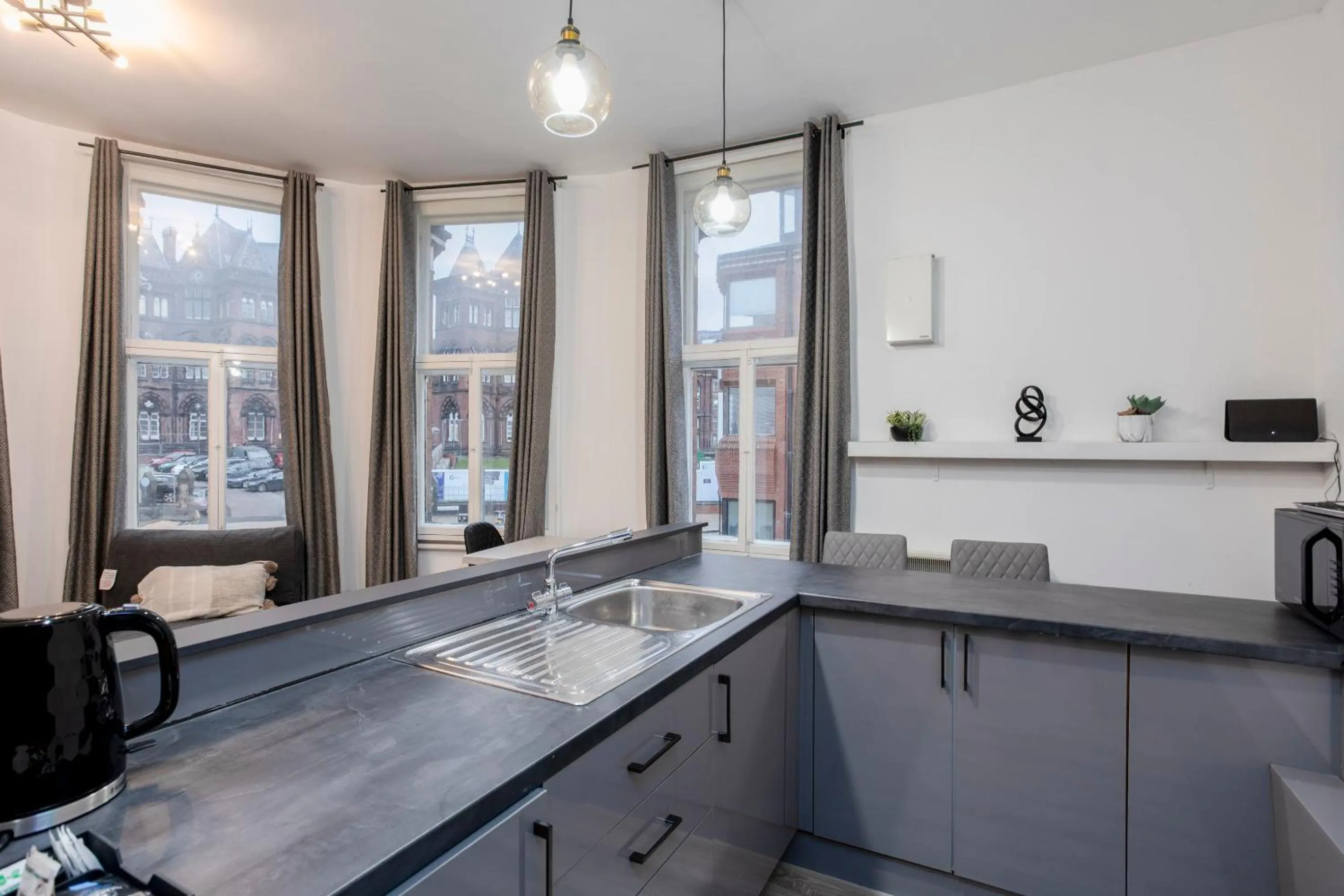 Kitchen or kitchenette in Oxford Row Apartments, Leeds City Centre