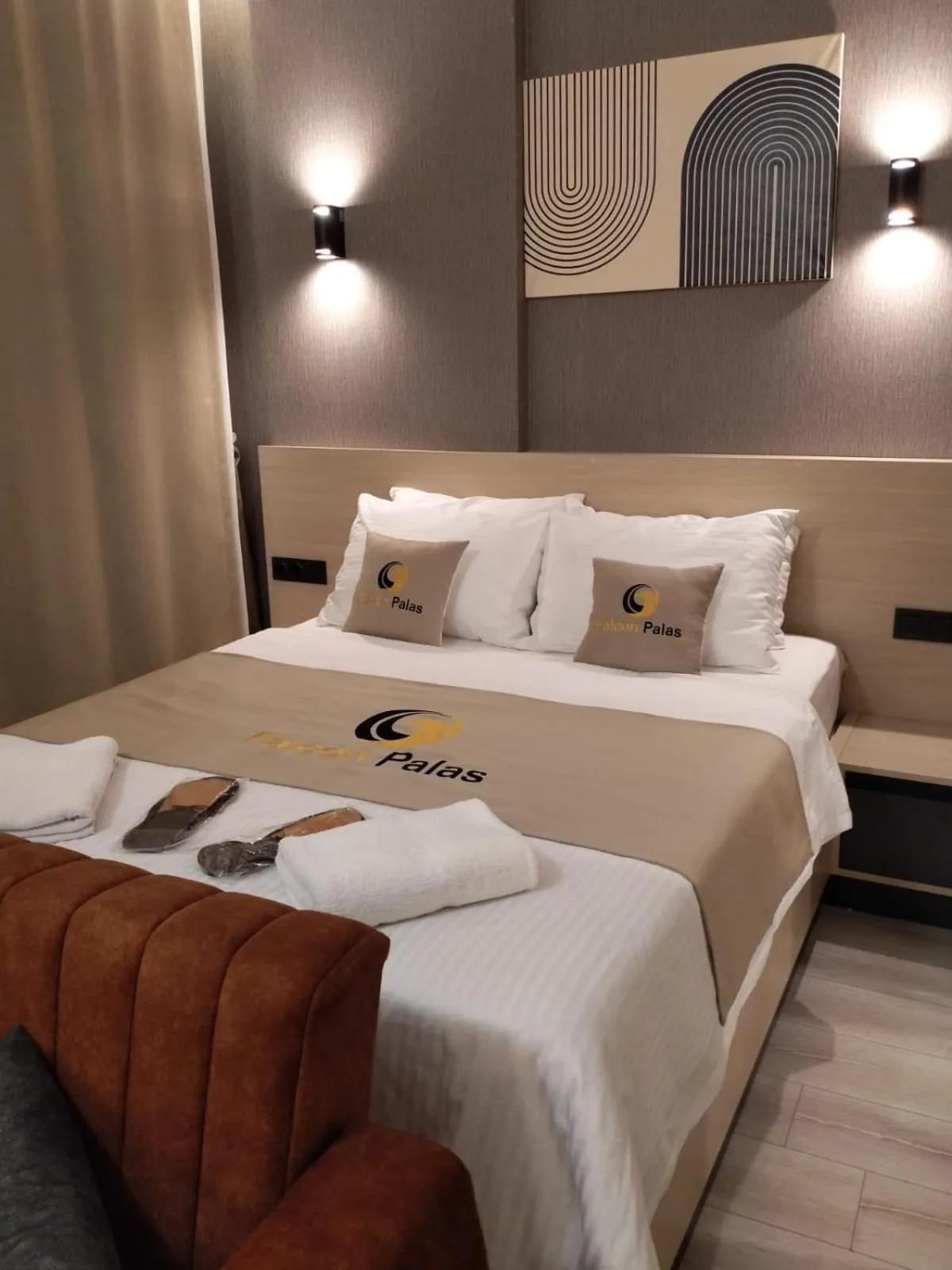 Bed in Doğan Palace Hotel