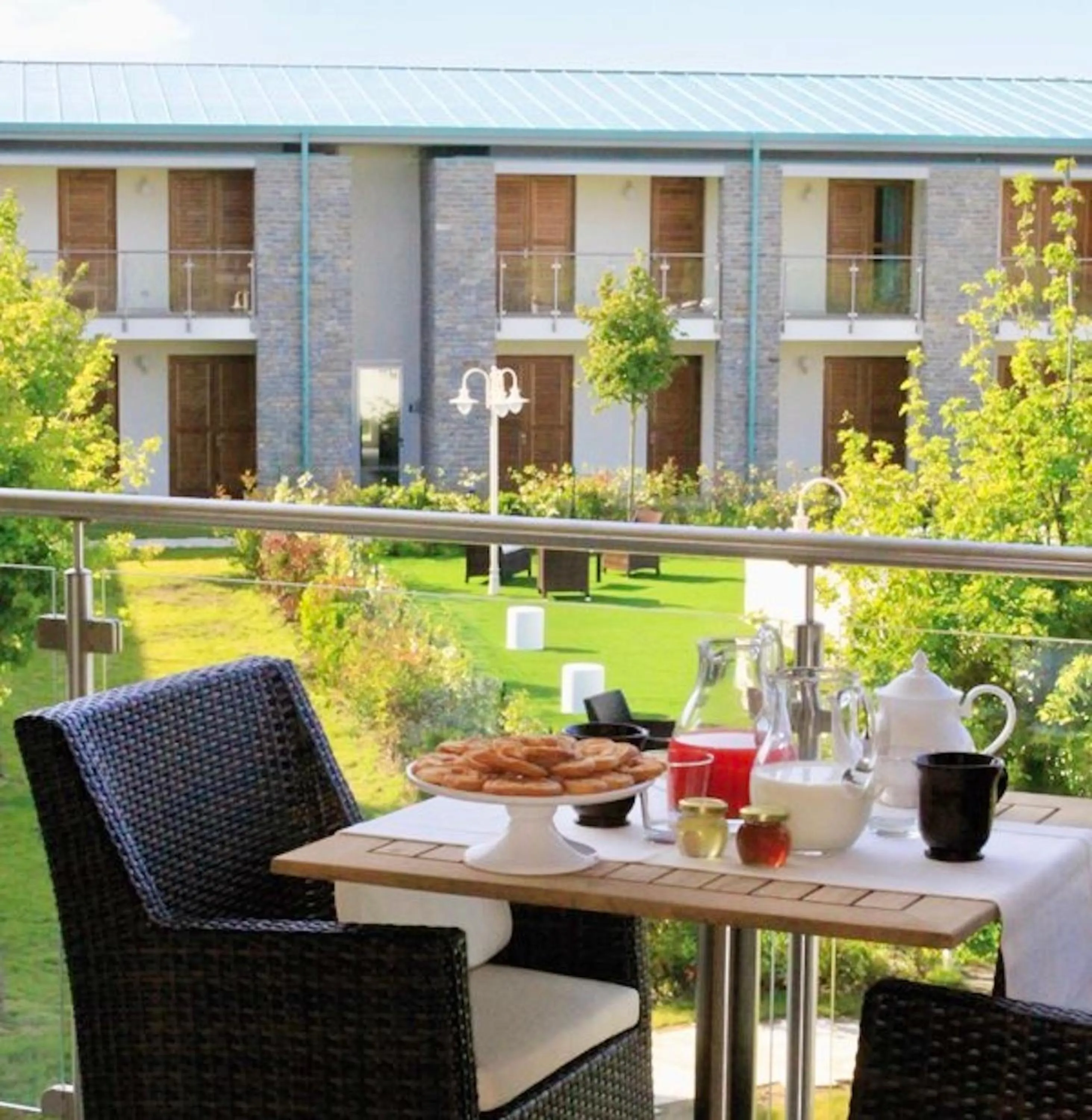 Balcony/Terrace in ISA-Residence with swimming-pool in Barberino-Tavernelle, apartments with air conditioning and private outdoor area