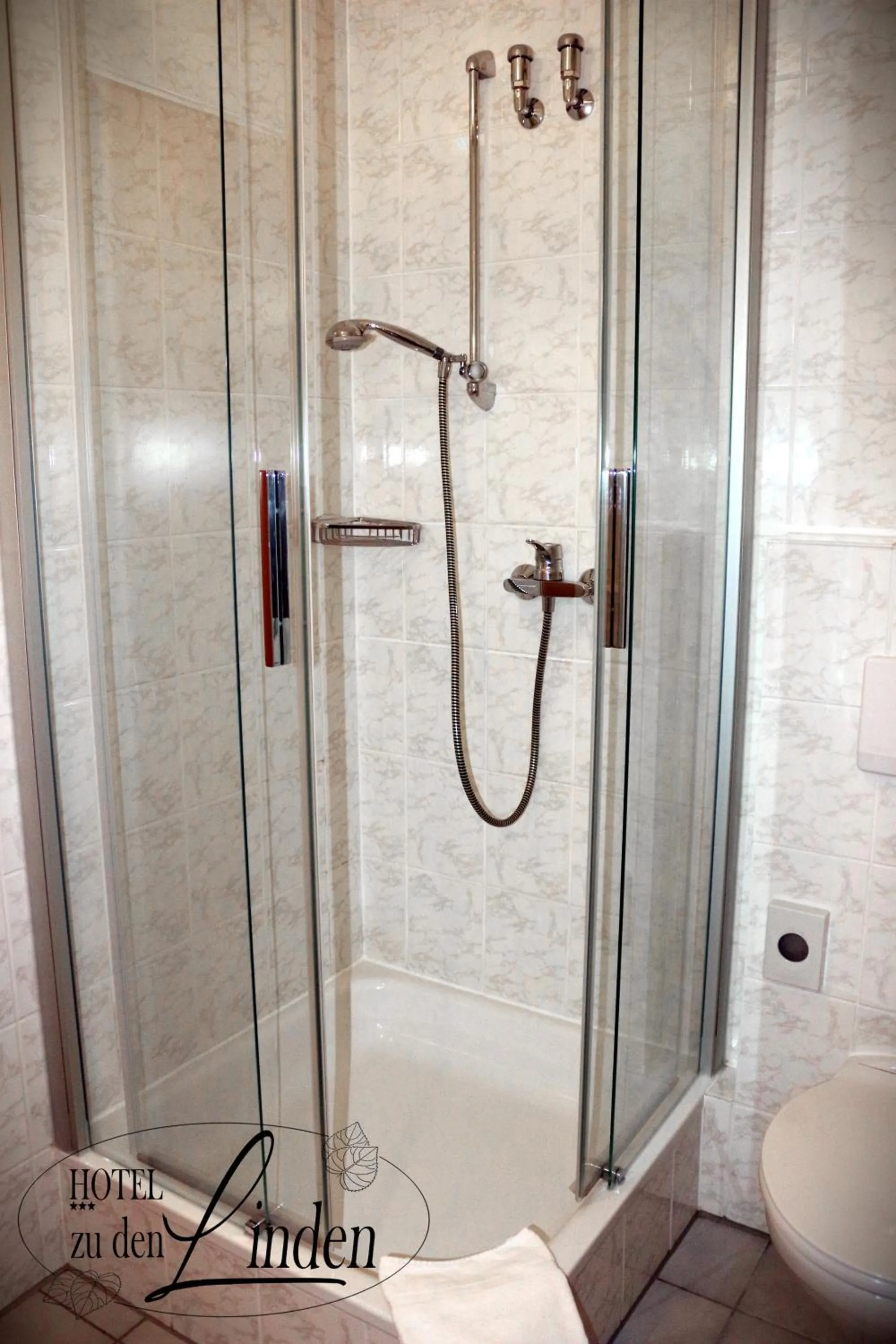 Shower in Hotel zu den Linden