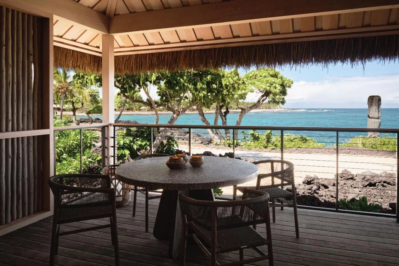 Patio in Kona Village A Rosewood Resort