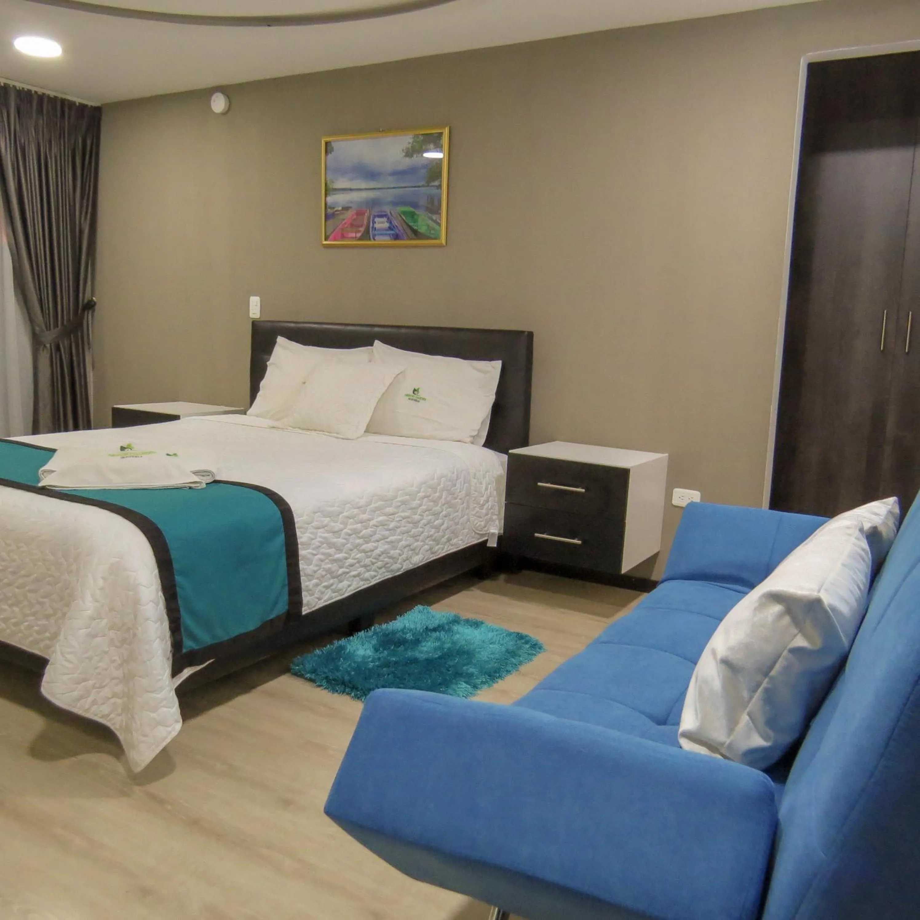 Bed in Hosteria Airport Garden