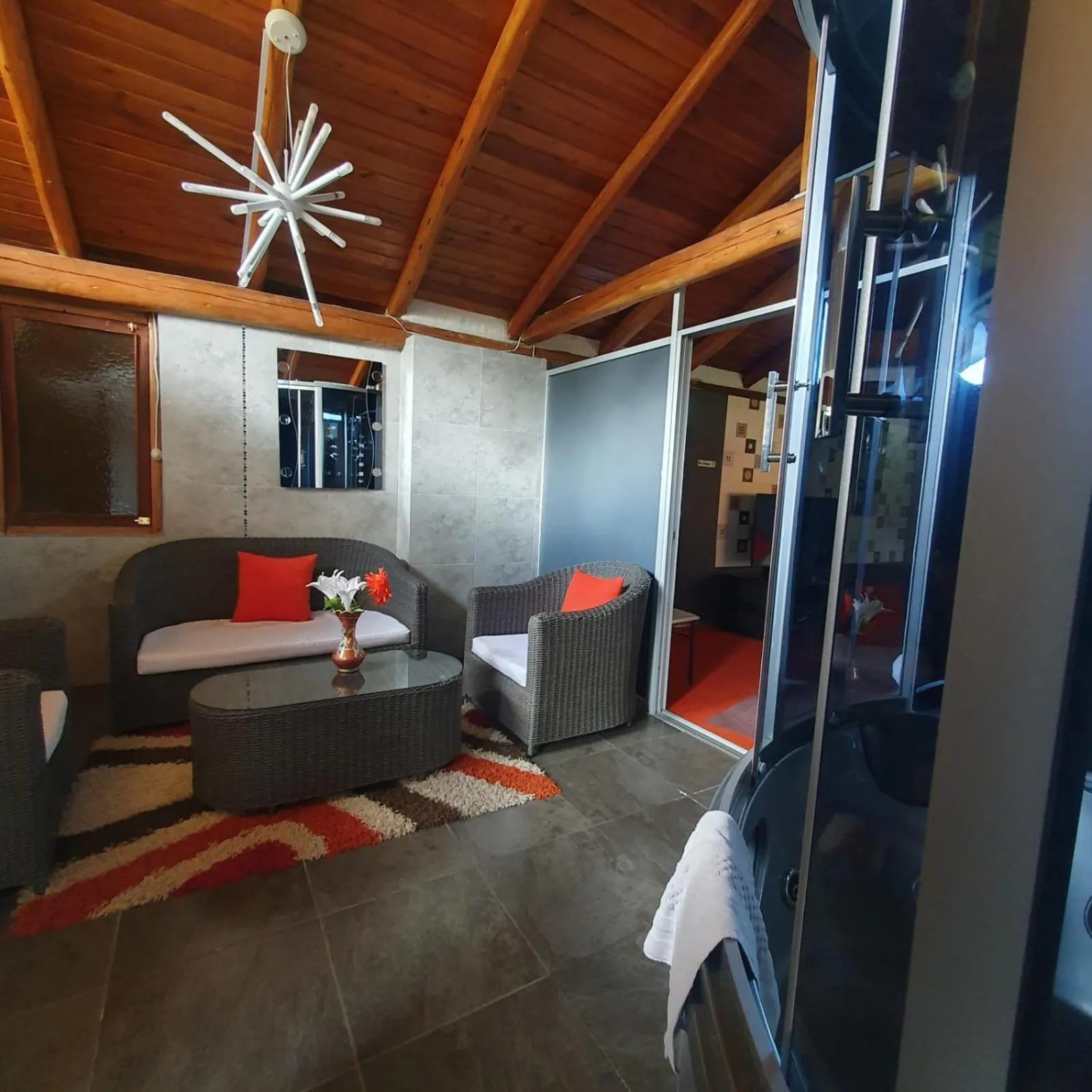 furniture, Bed in Hosteria Airport Garden