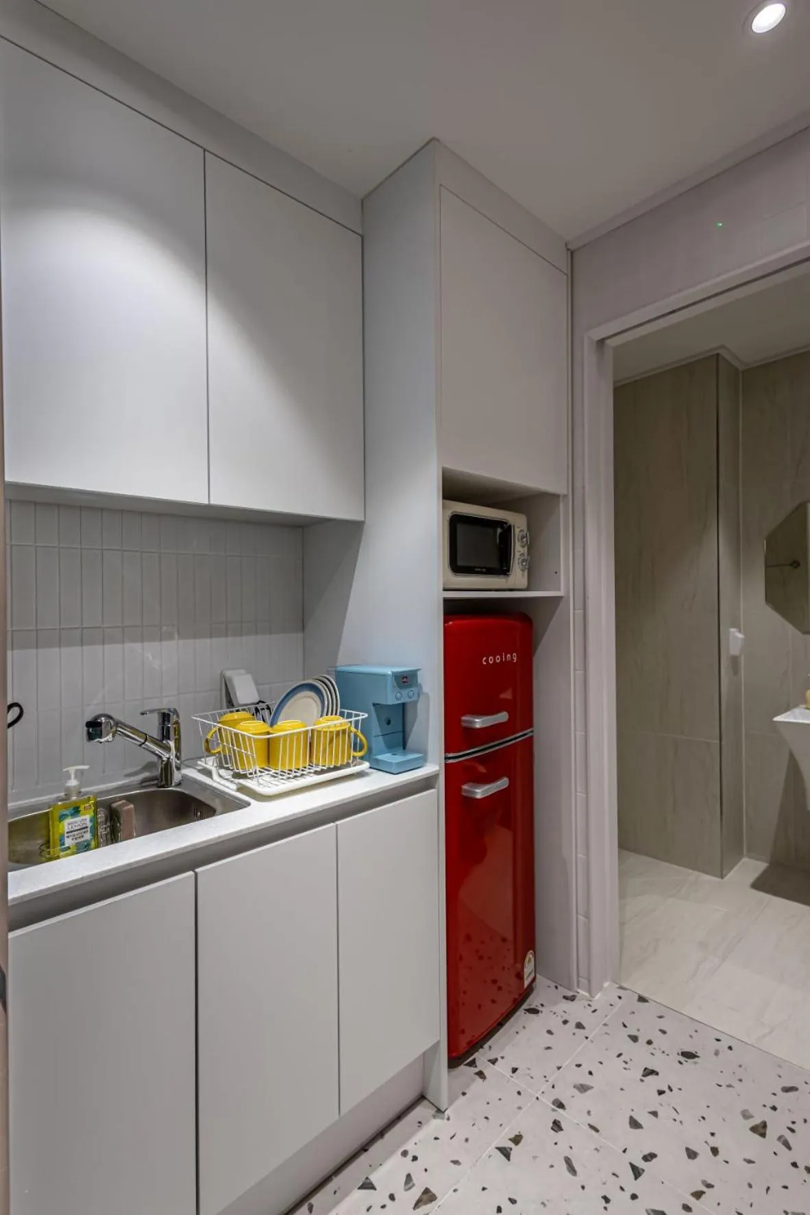 Kitchen or kitchenette in Pavilla Hotel