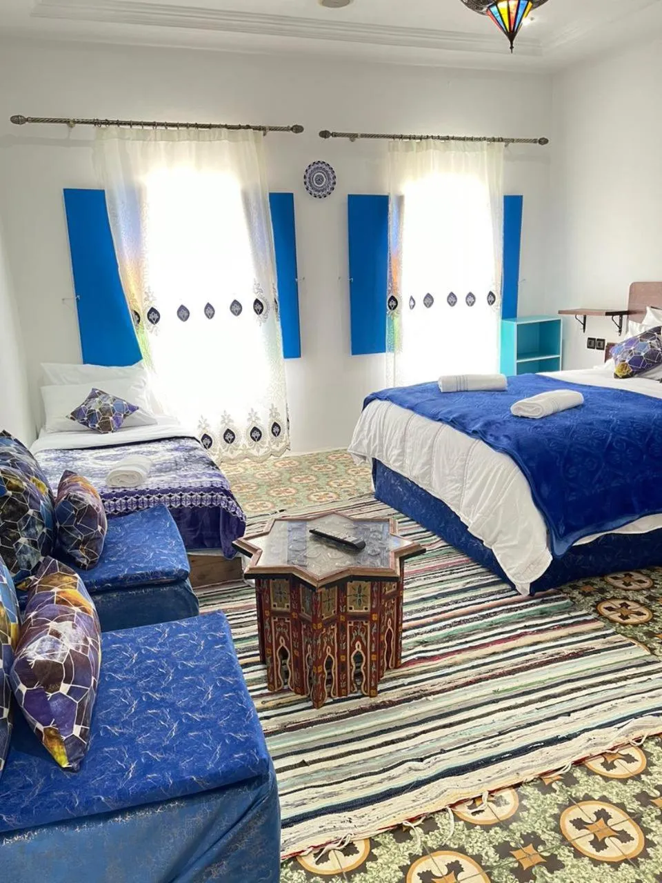 Bed in Riad Blue Oasis