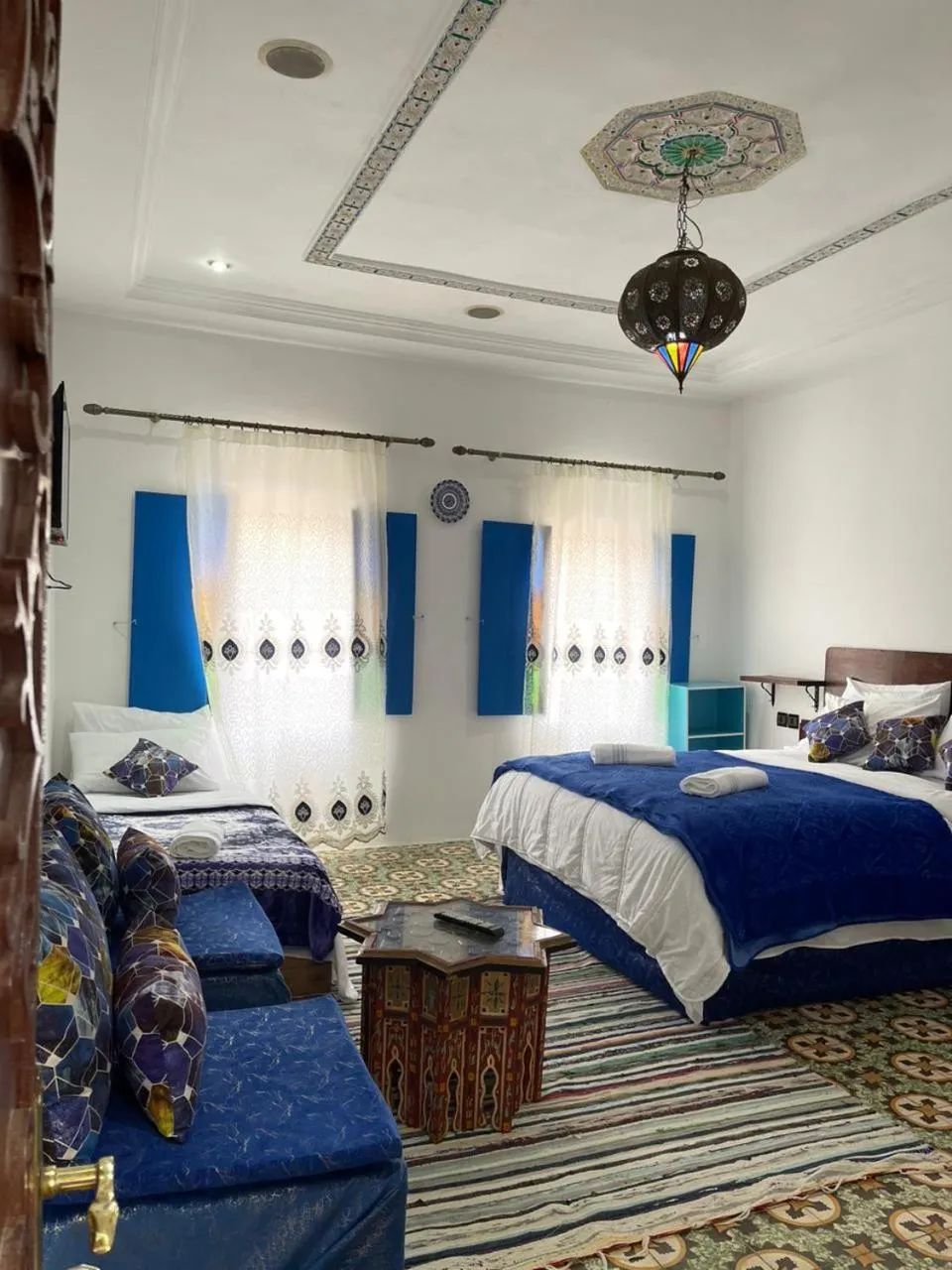 Bed in Riad Blue Oasis