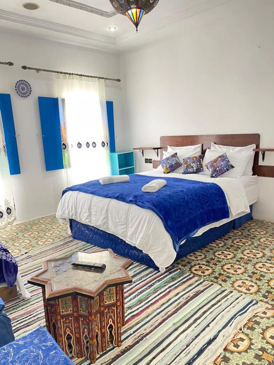 Bed in Riad Blue Oasis