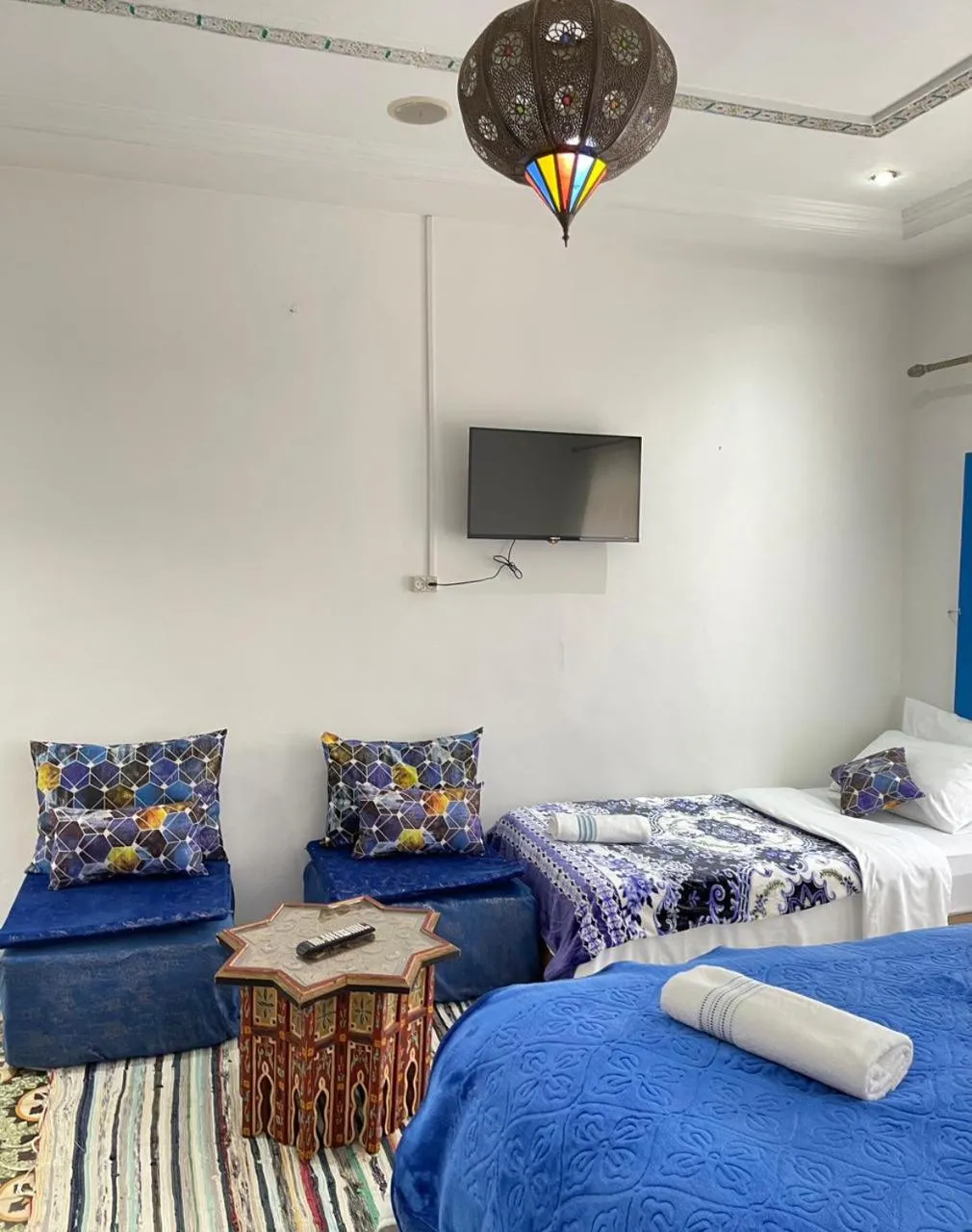 Bed in Riad Blue Oasis