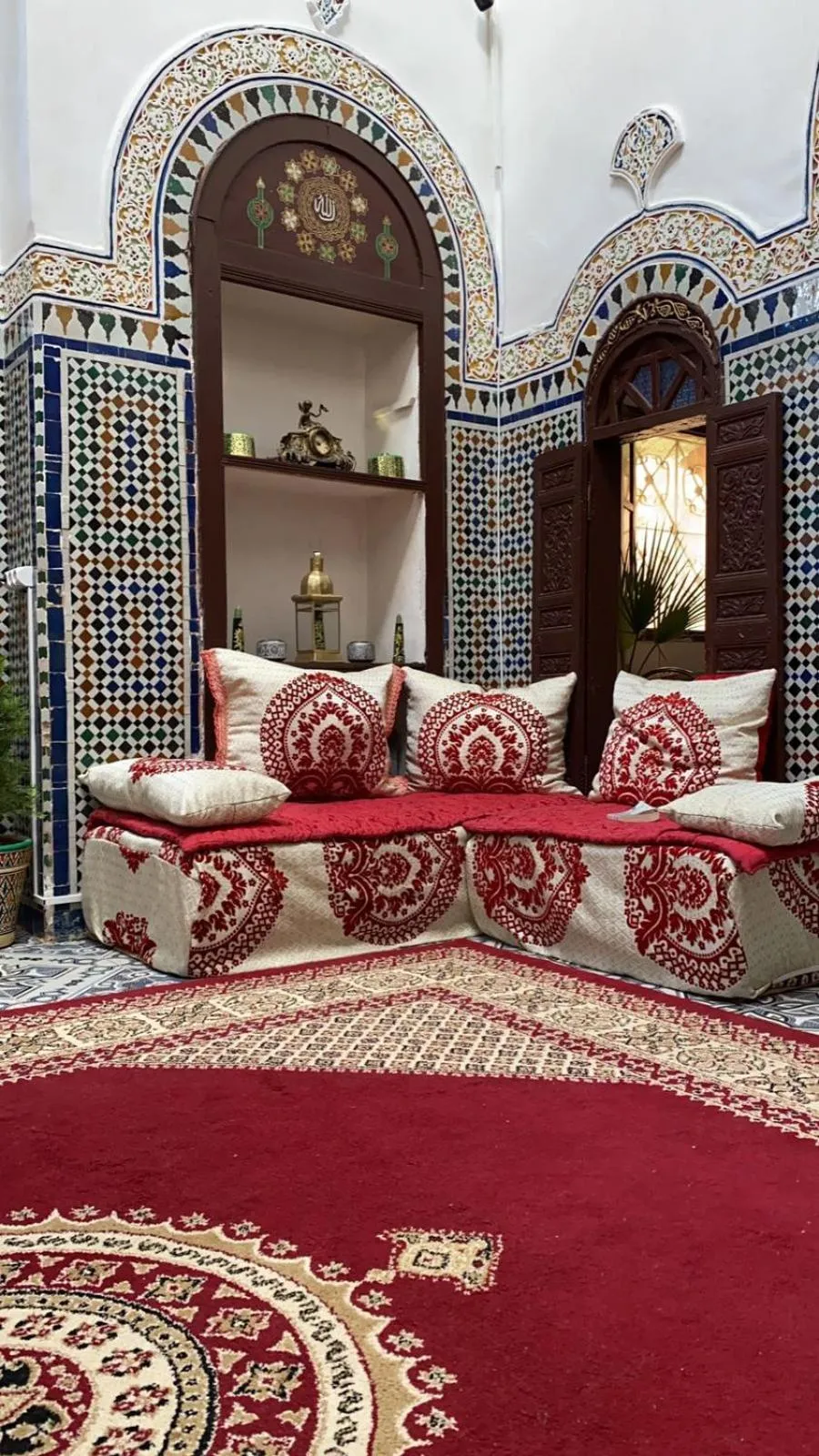Bed in Riad Blue Oasis