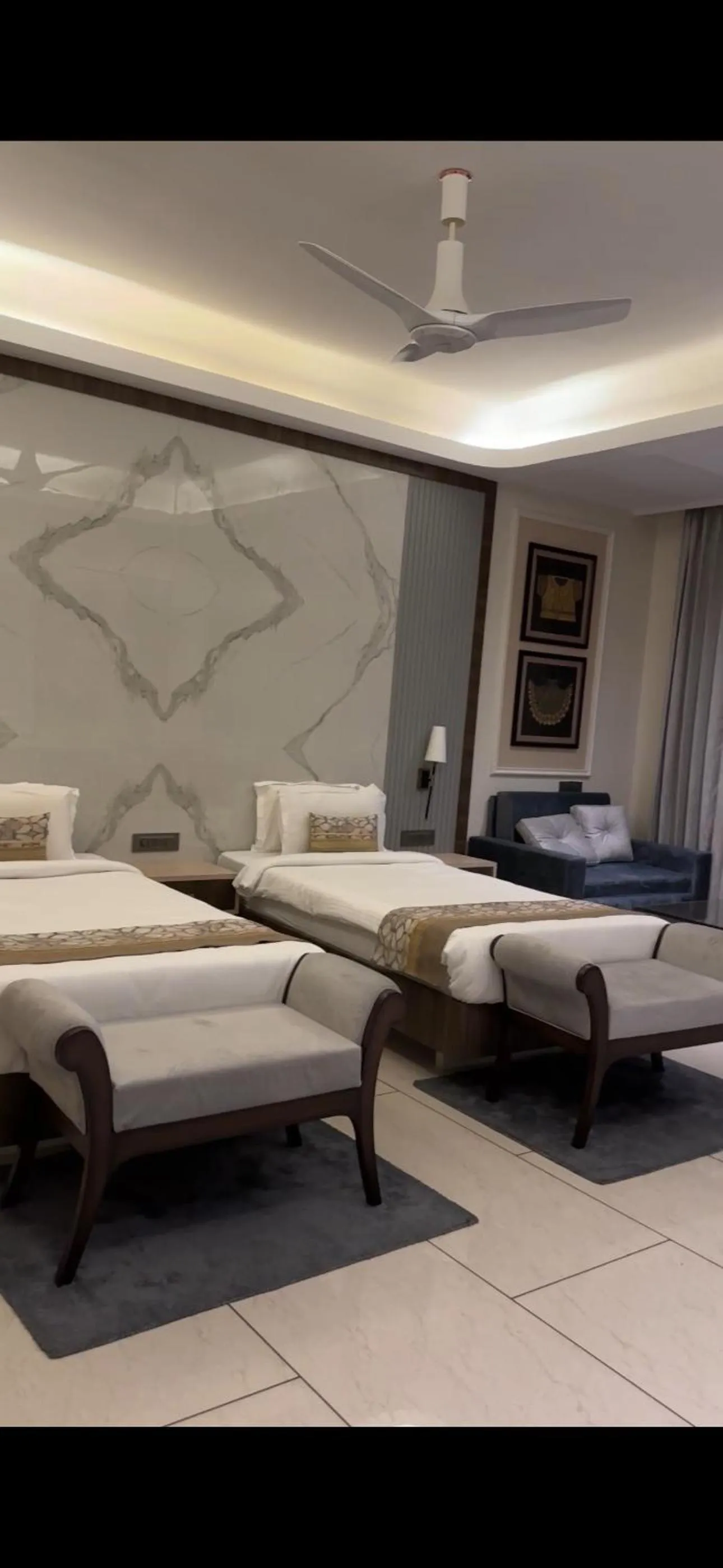 Bed in Mountain Creek Villa Udaipur