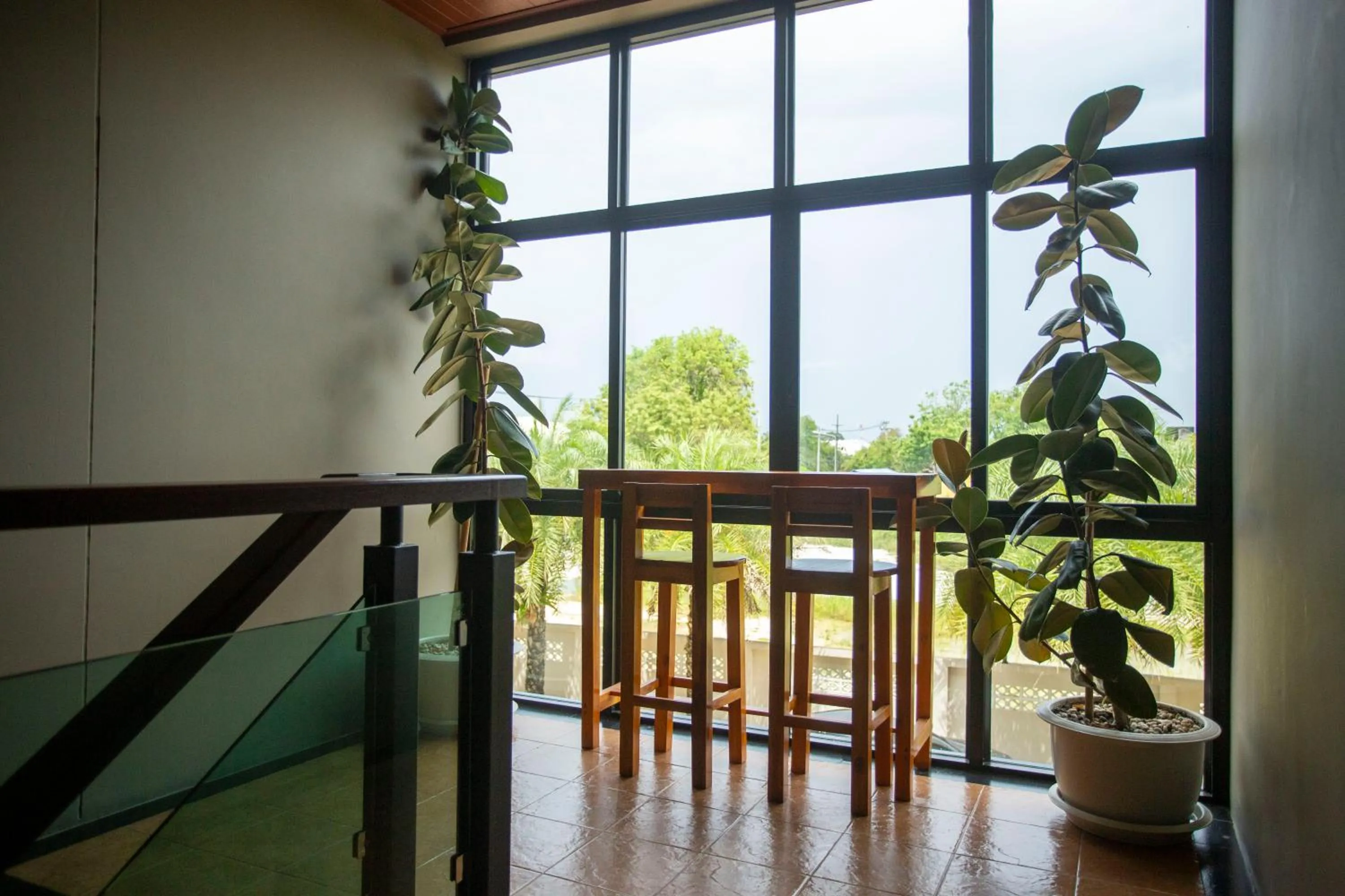 Inner courtyard view in Triple O Phala Beach