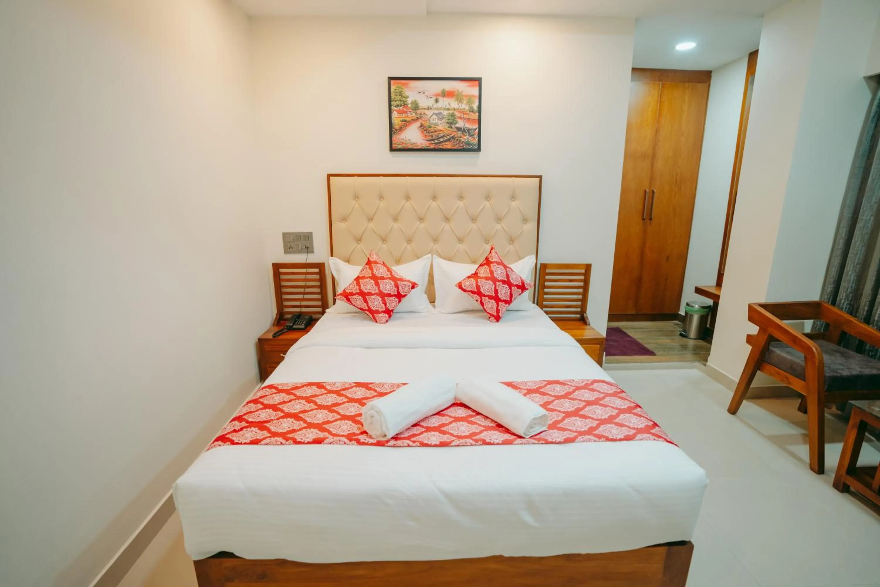 Bedroom, Bed in Saavees Residency