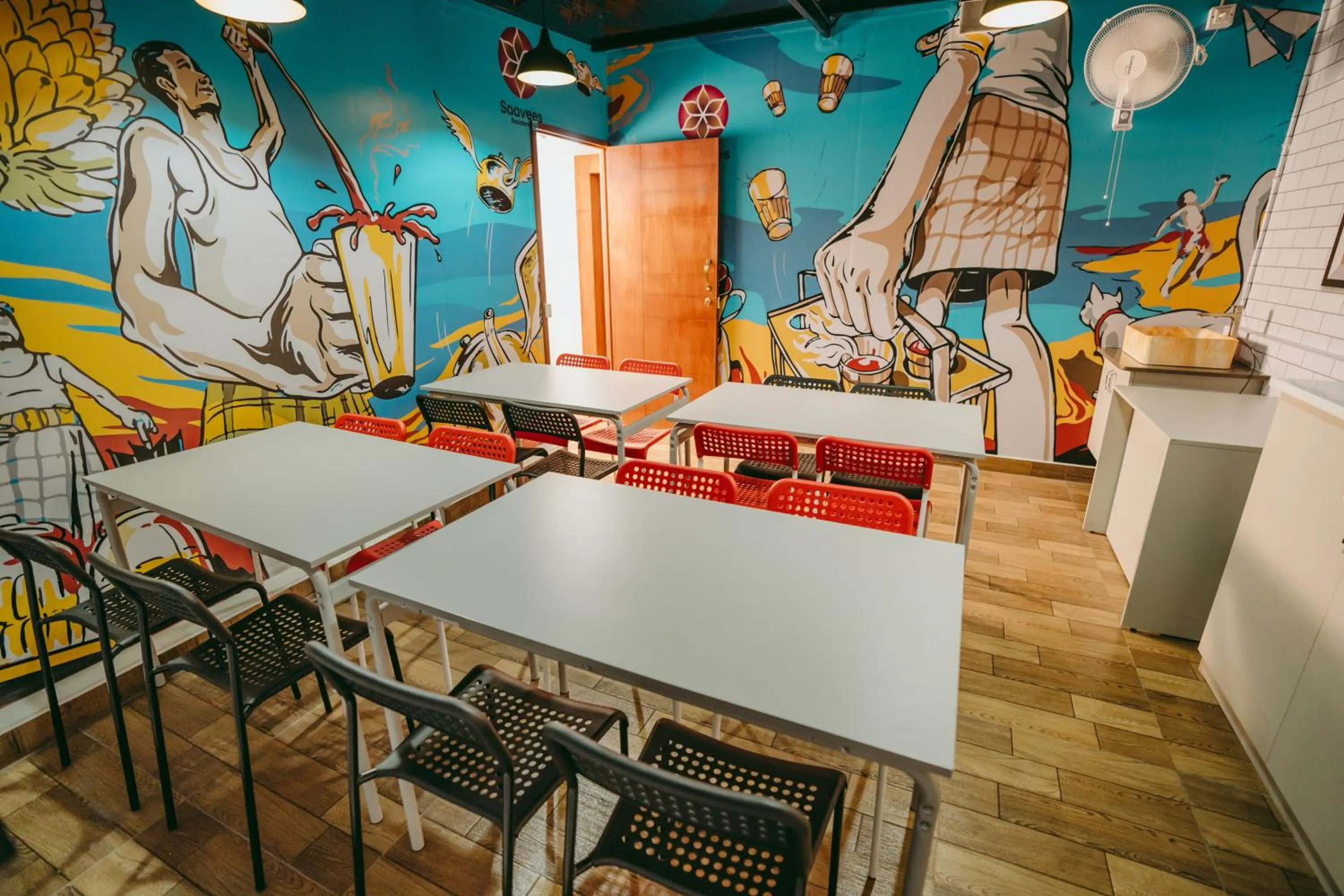 Dining area in Saavees Residency