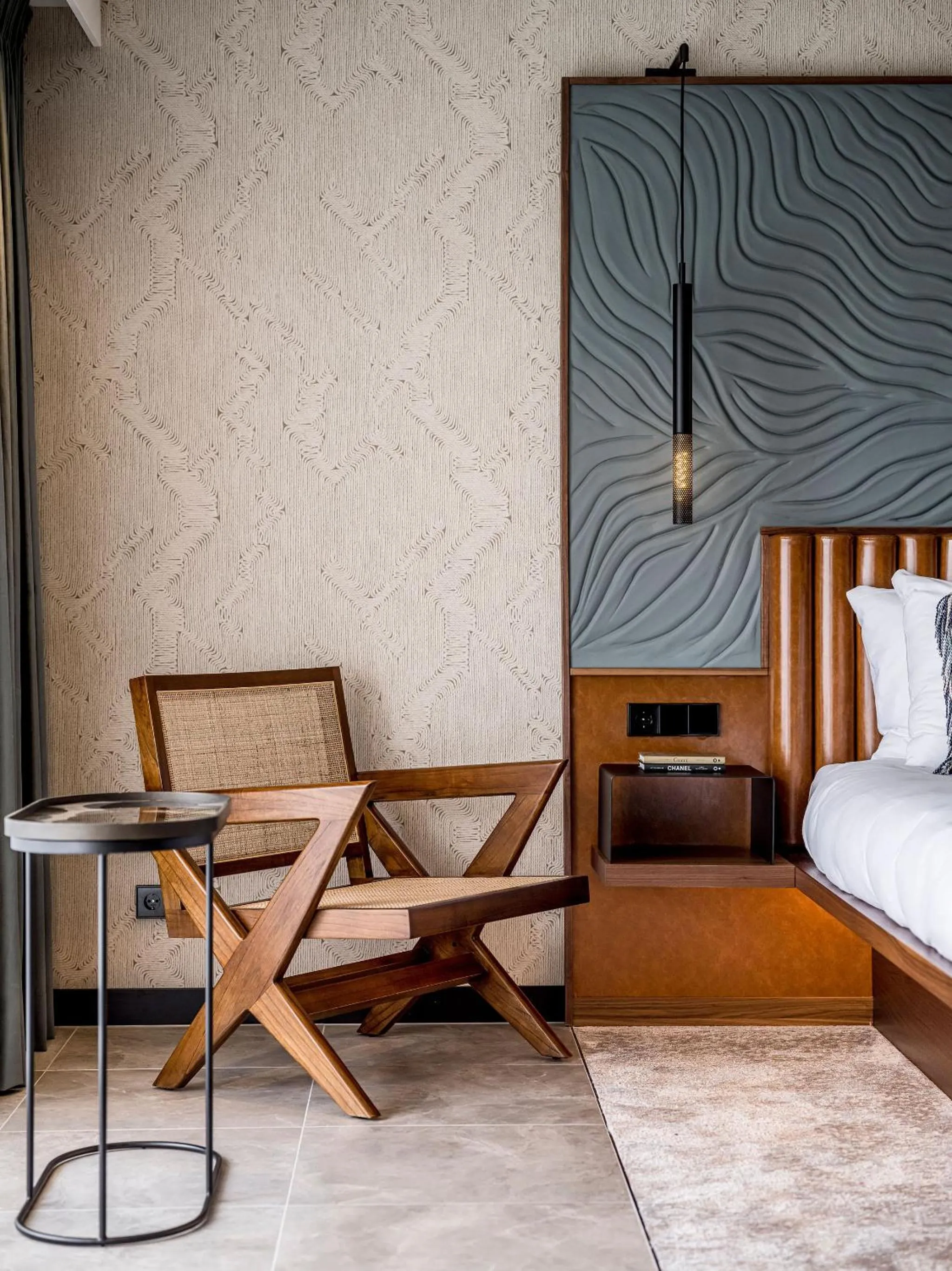 Decorative detail, Bed in Alexander Hotel