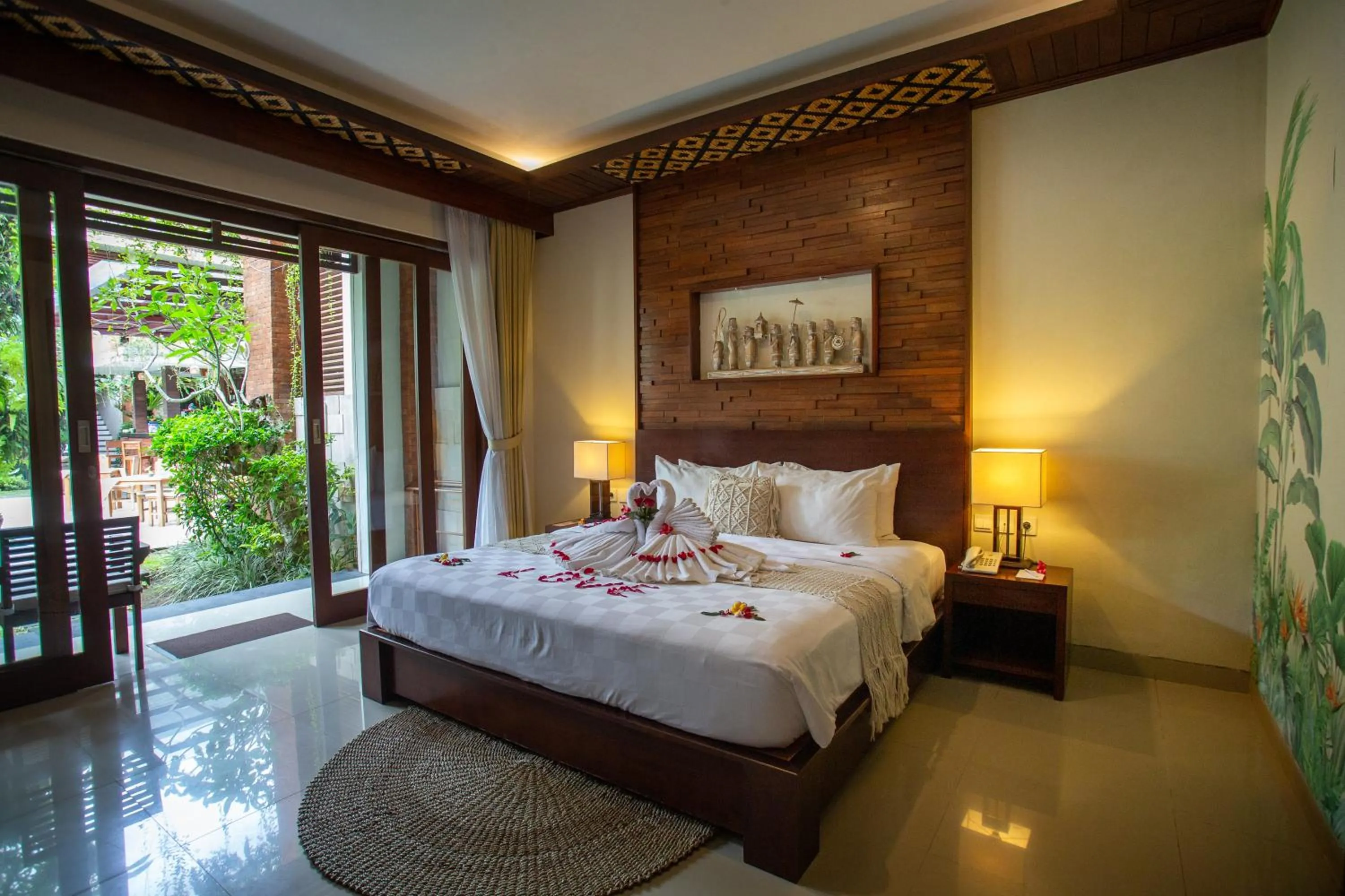 Bed in Awatara Boutique Resort Ubud