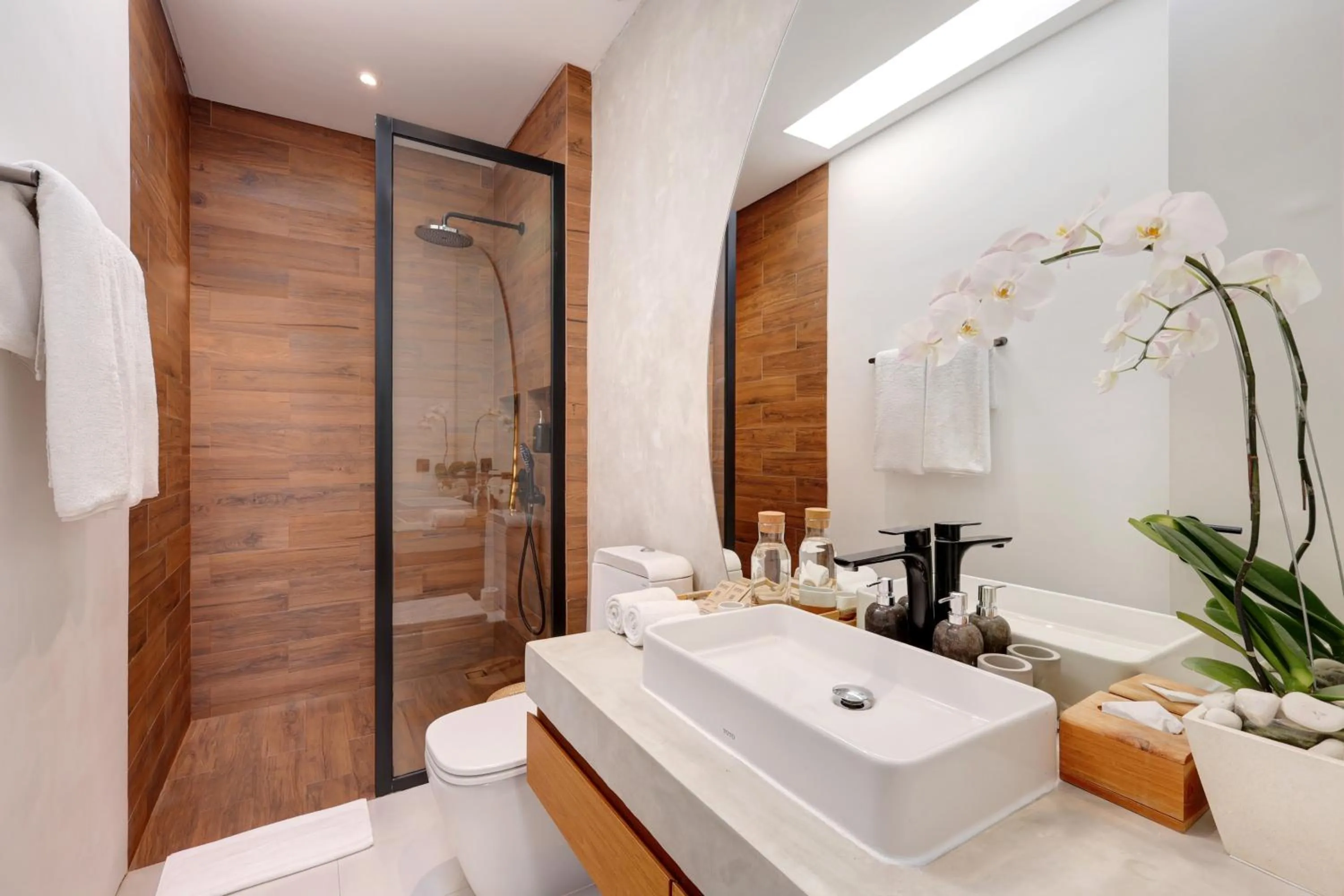 Shower in Garden Villa Pererenan by BREIG