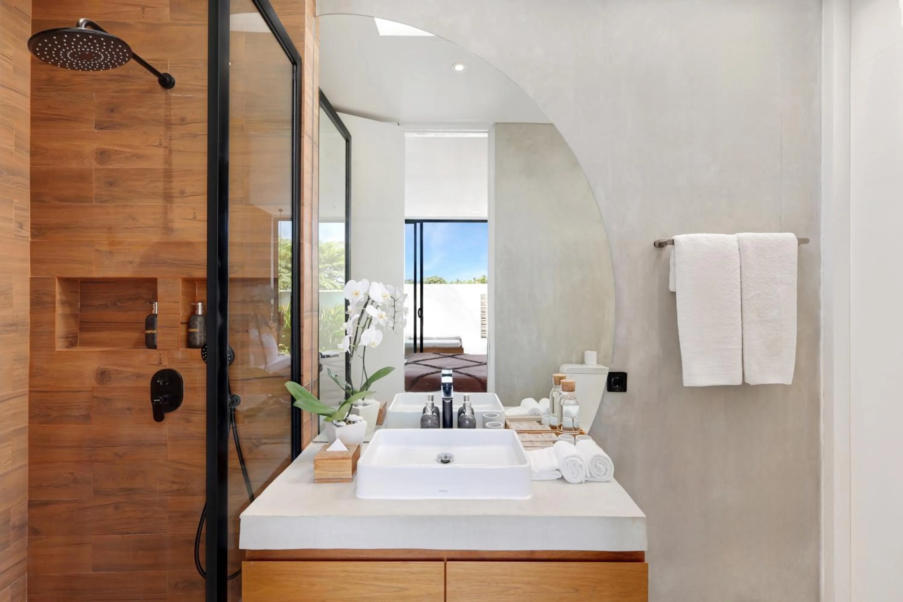 Shower in Garden Villa Pererenan by BREIG