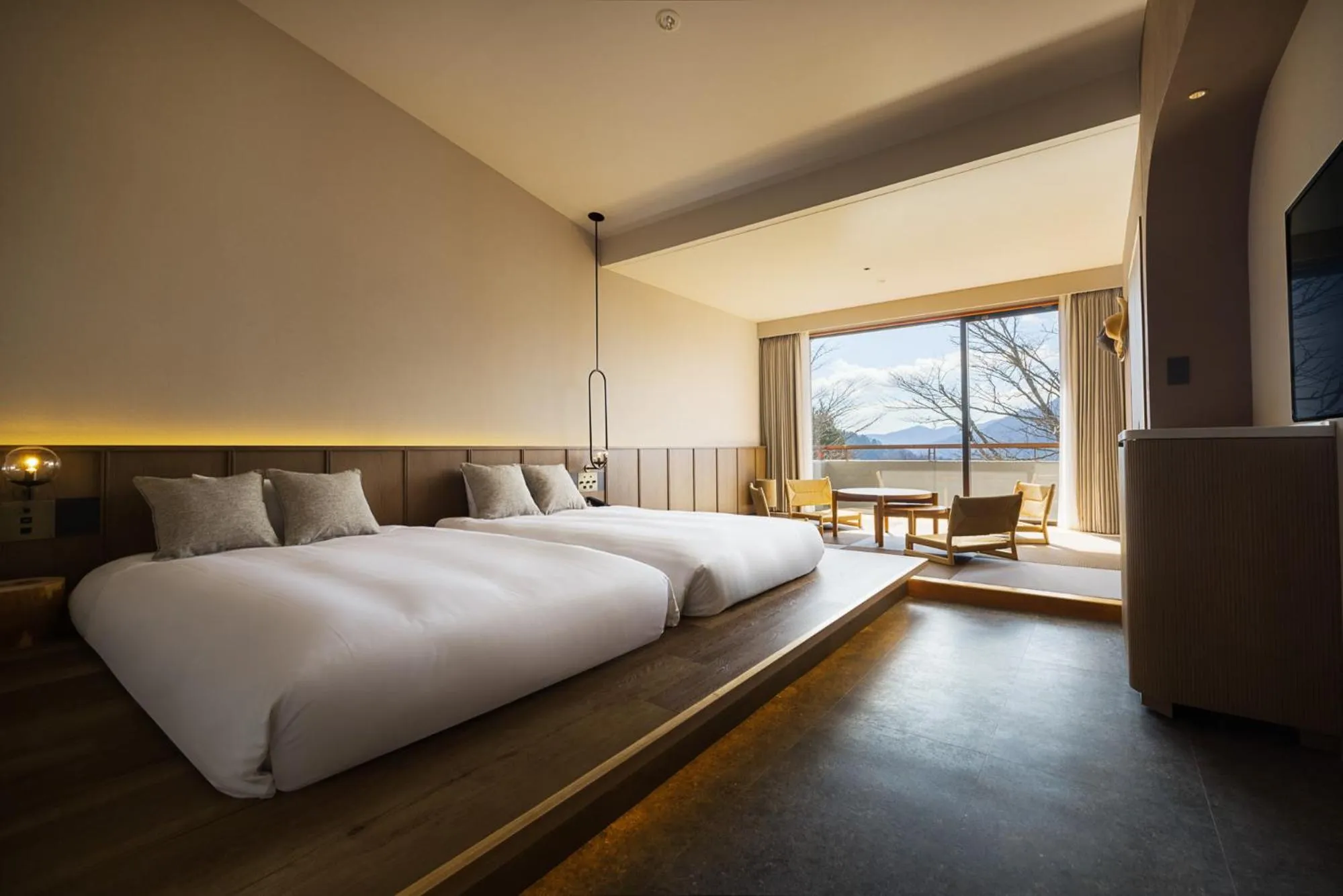 Photo of the whole room, Bed in nol hakone myojindai
